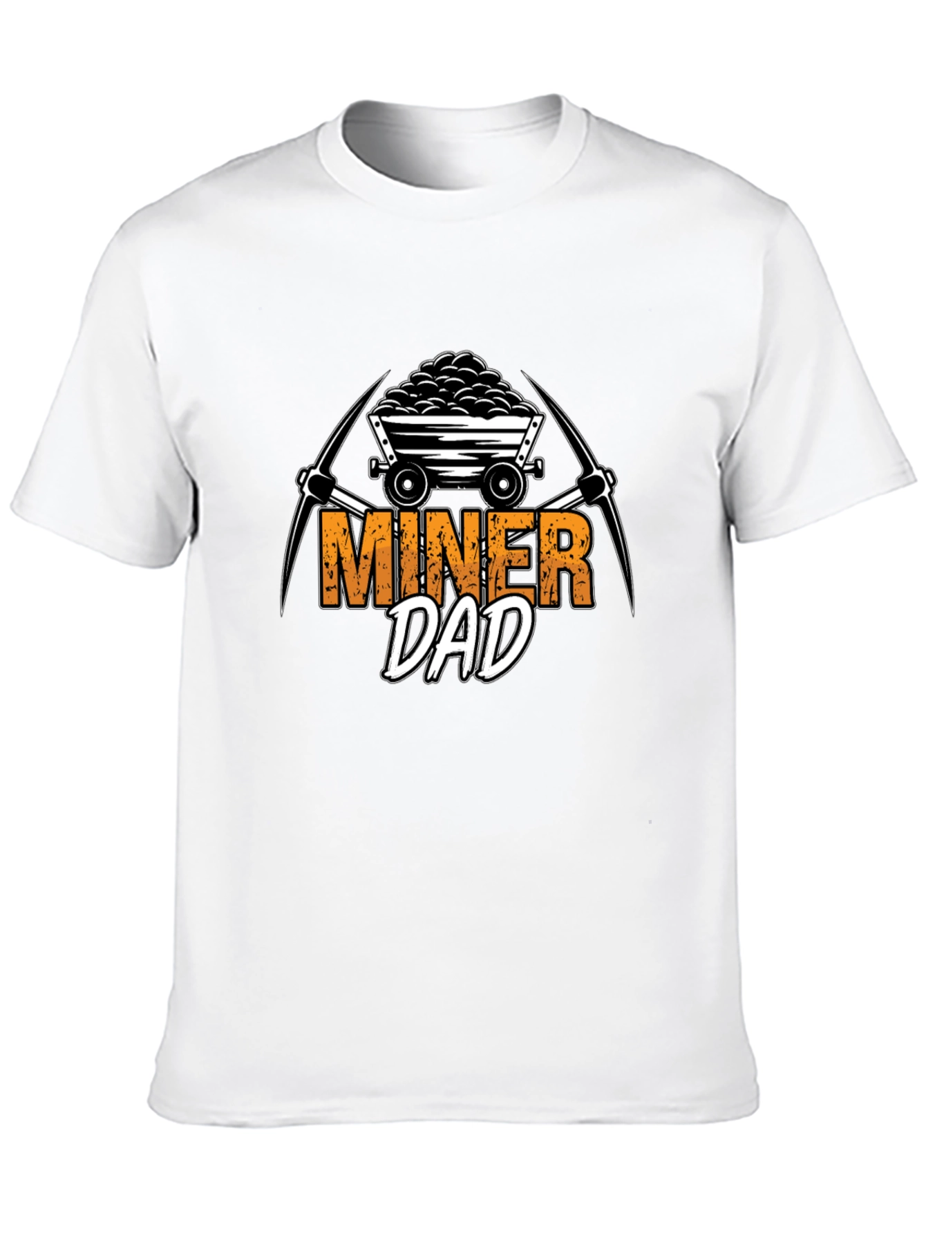 Miner Dad Graphic T-Shirt - Black Crew Neck Tee