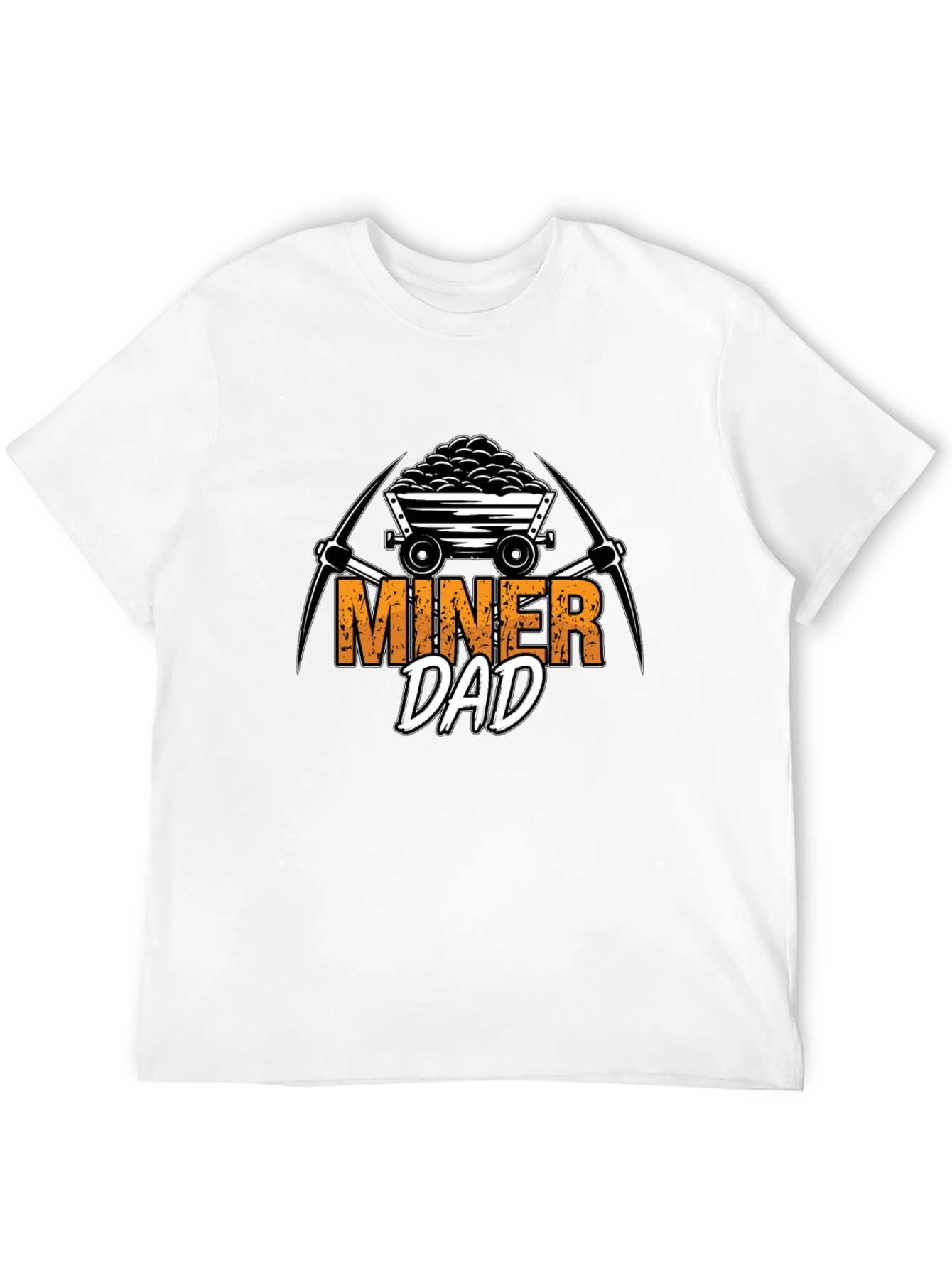 Miner Dad Graphic T-Shirt - Black Crew Neck Tee