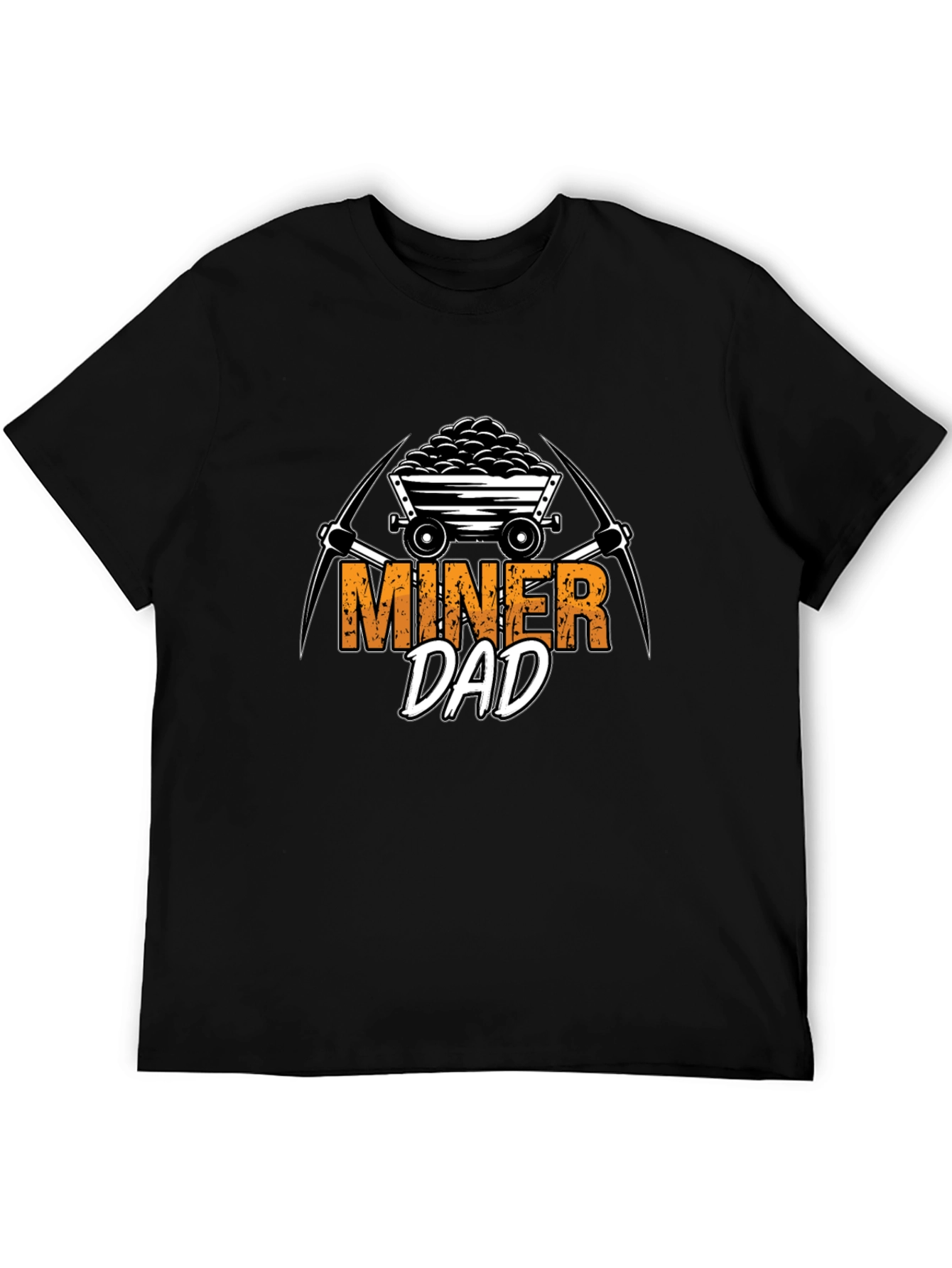 Miner Dad Graphic T-Shirt - Black Crew Neck Tee