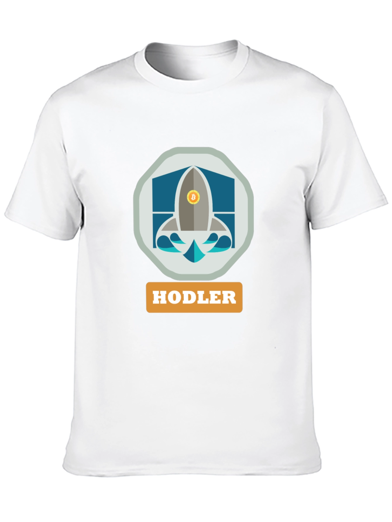 HODLER Bitcoin Rocket Black T-Shirt
