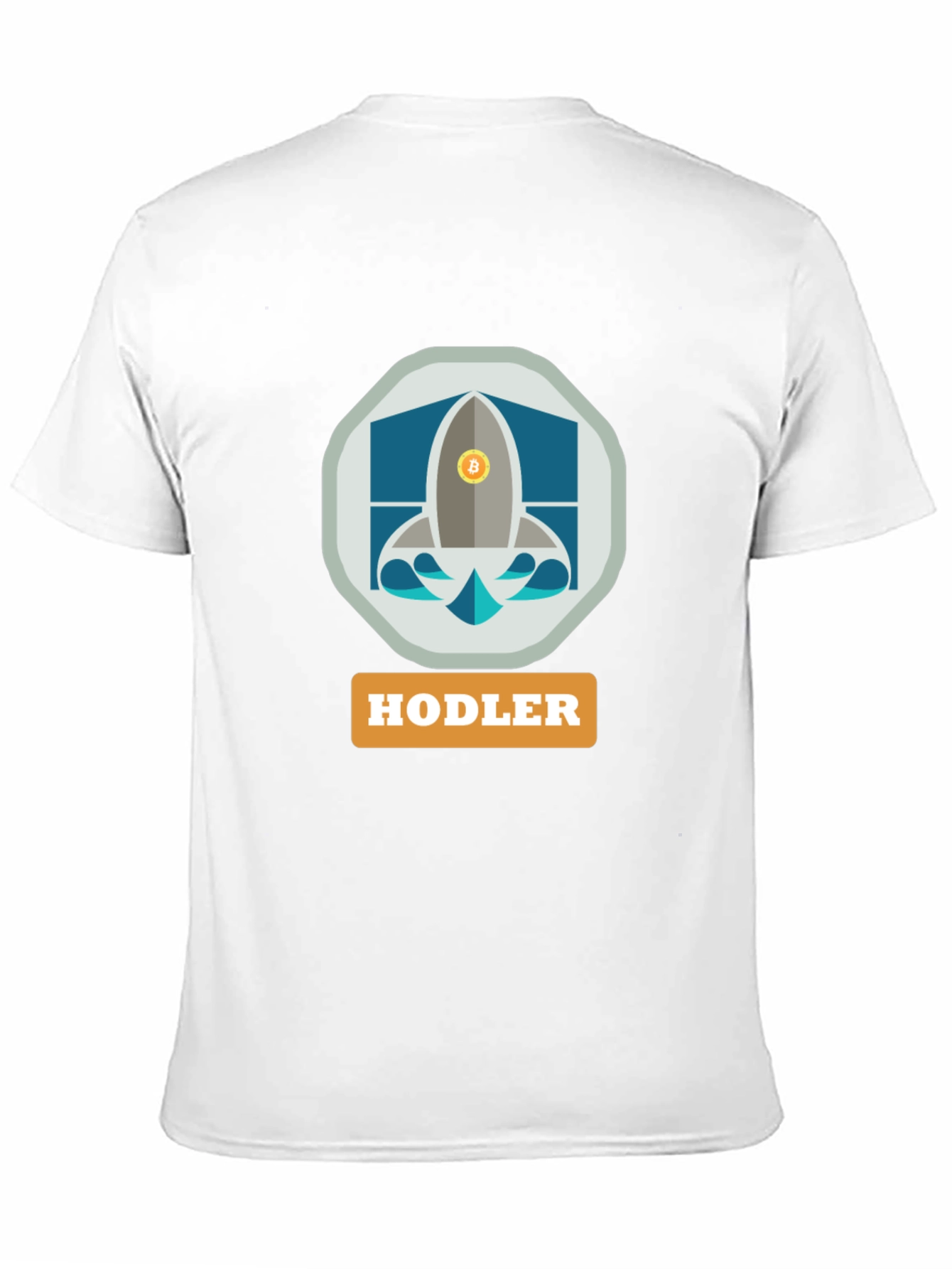 HODLER Bitcoin Rocket Black T-Shirt