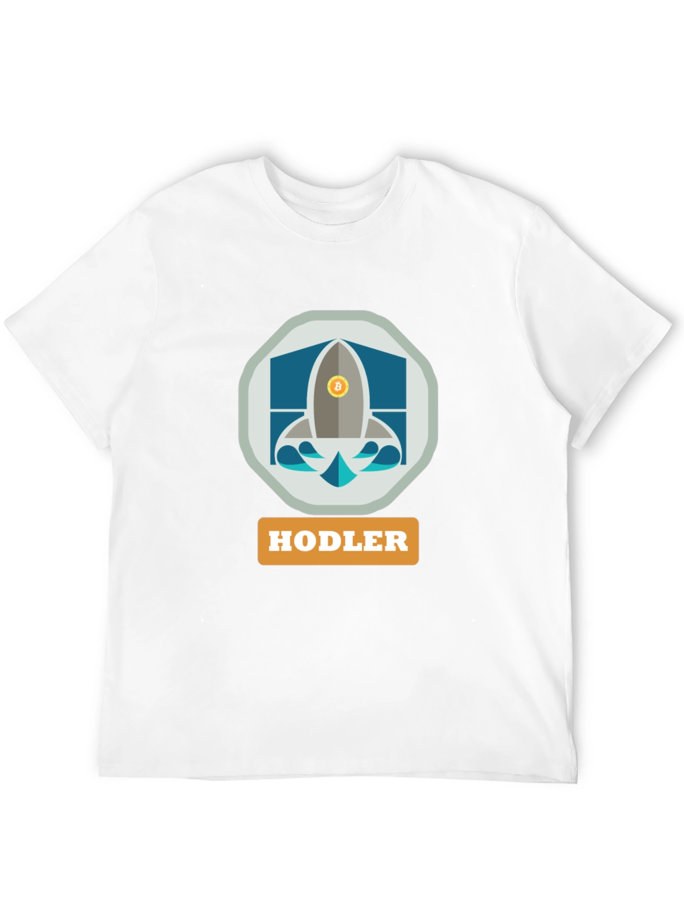 HODLER Bitcoin Rocket Black T-Shirt