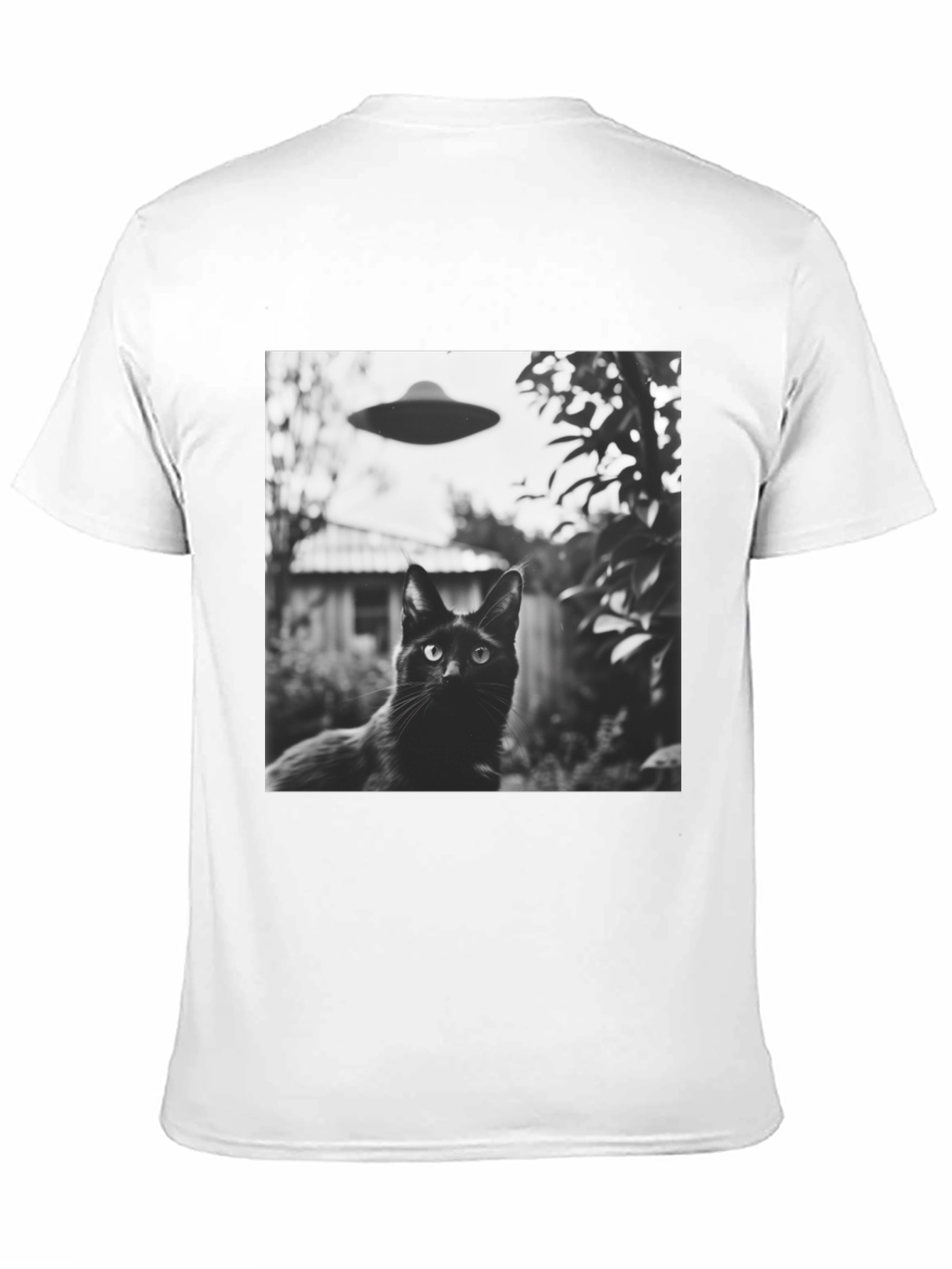 Black Cat UFO T-Shirt