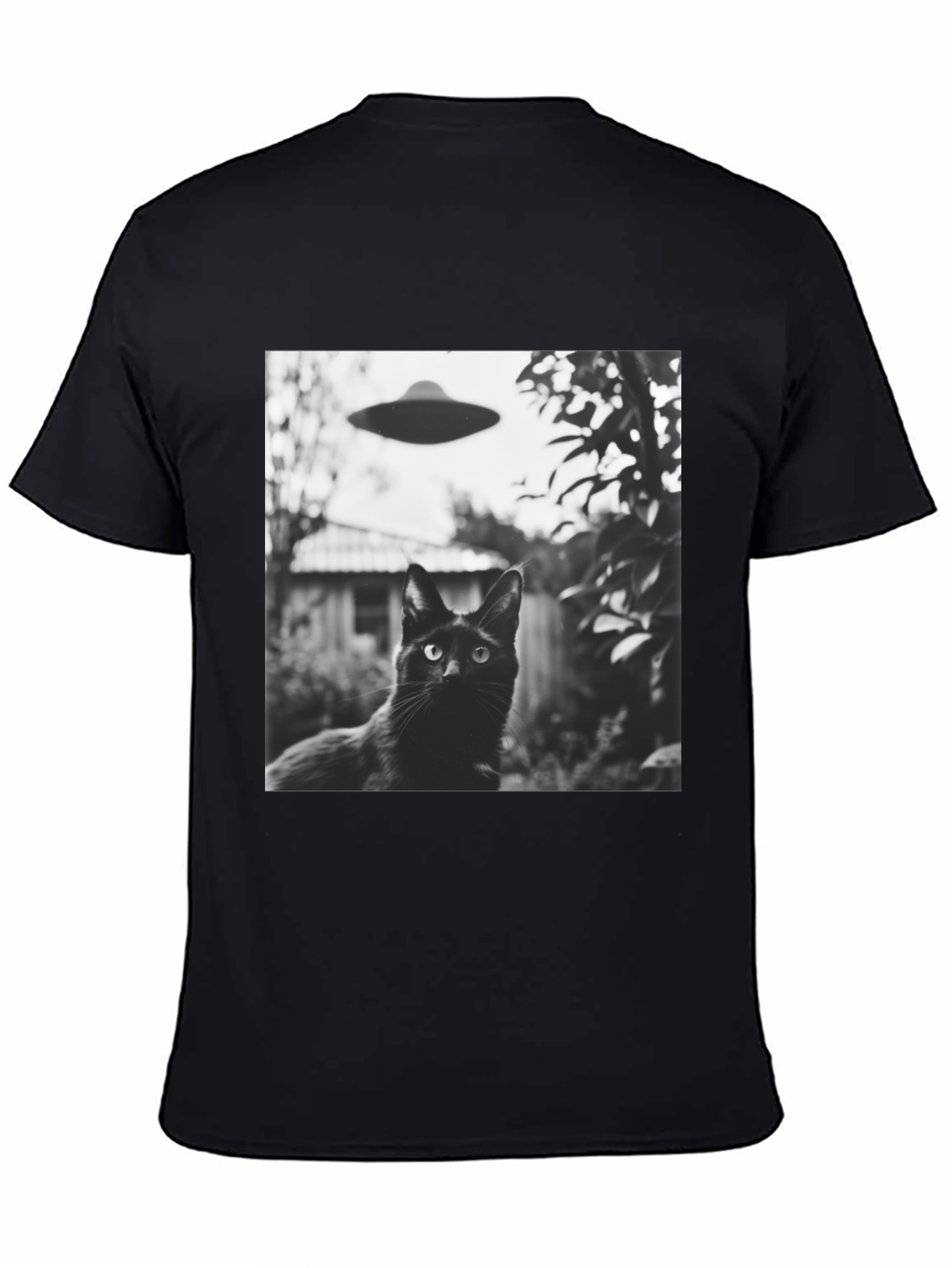Black Cat UFO T-Shirt