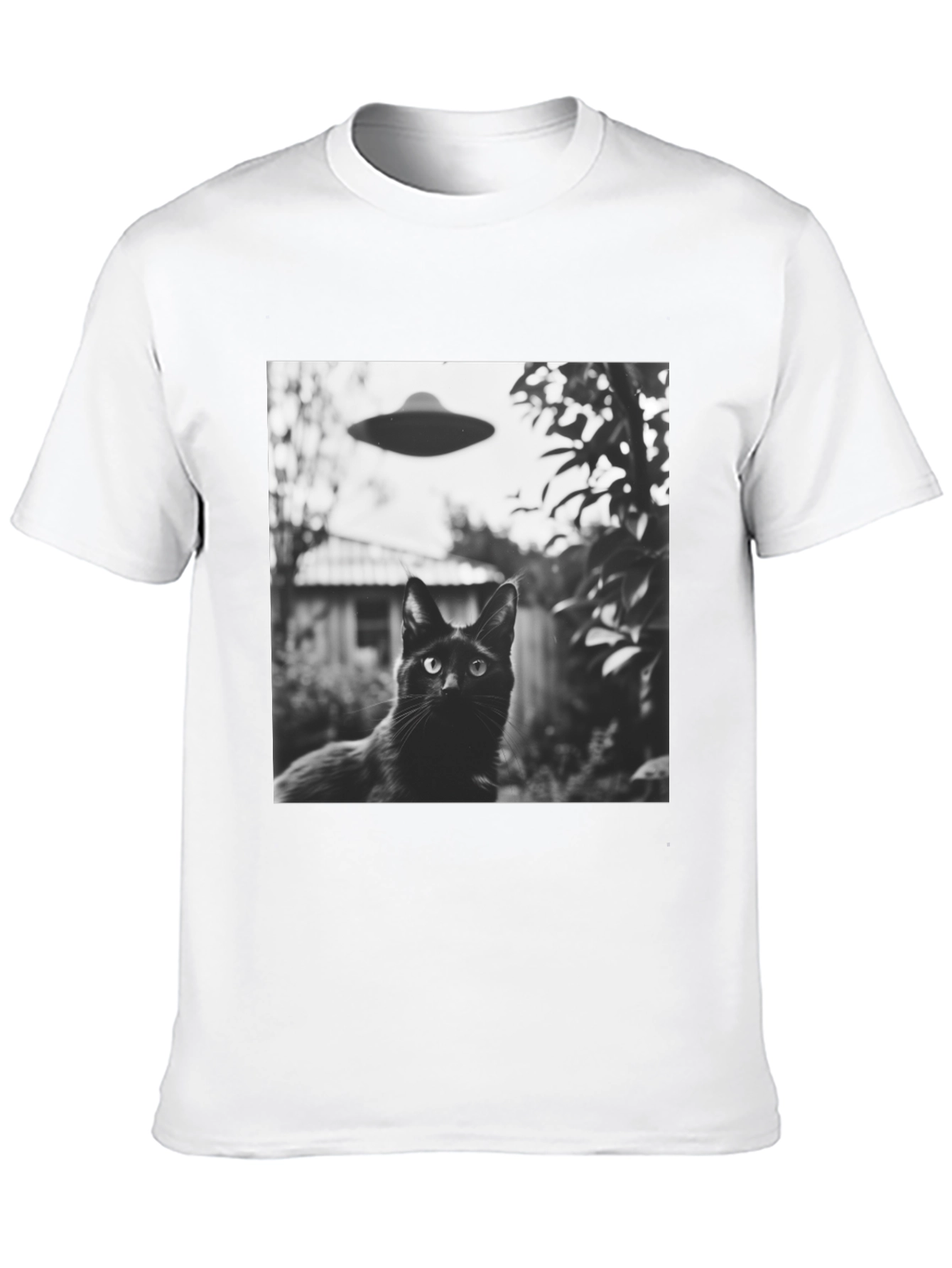 Black Cat UFO T-Shirt