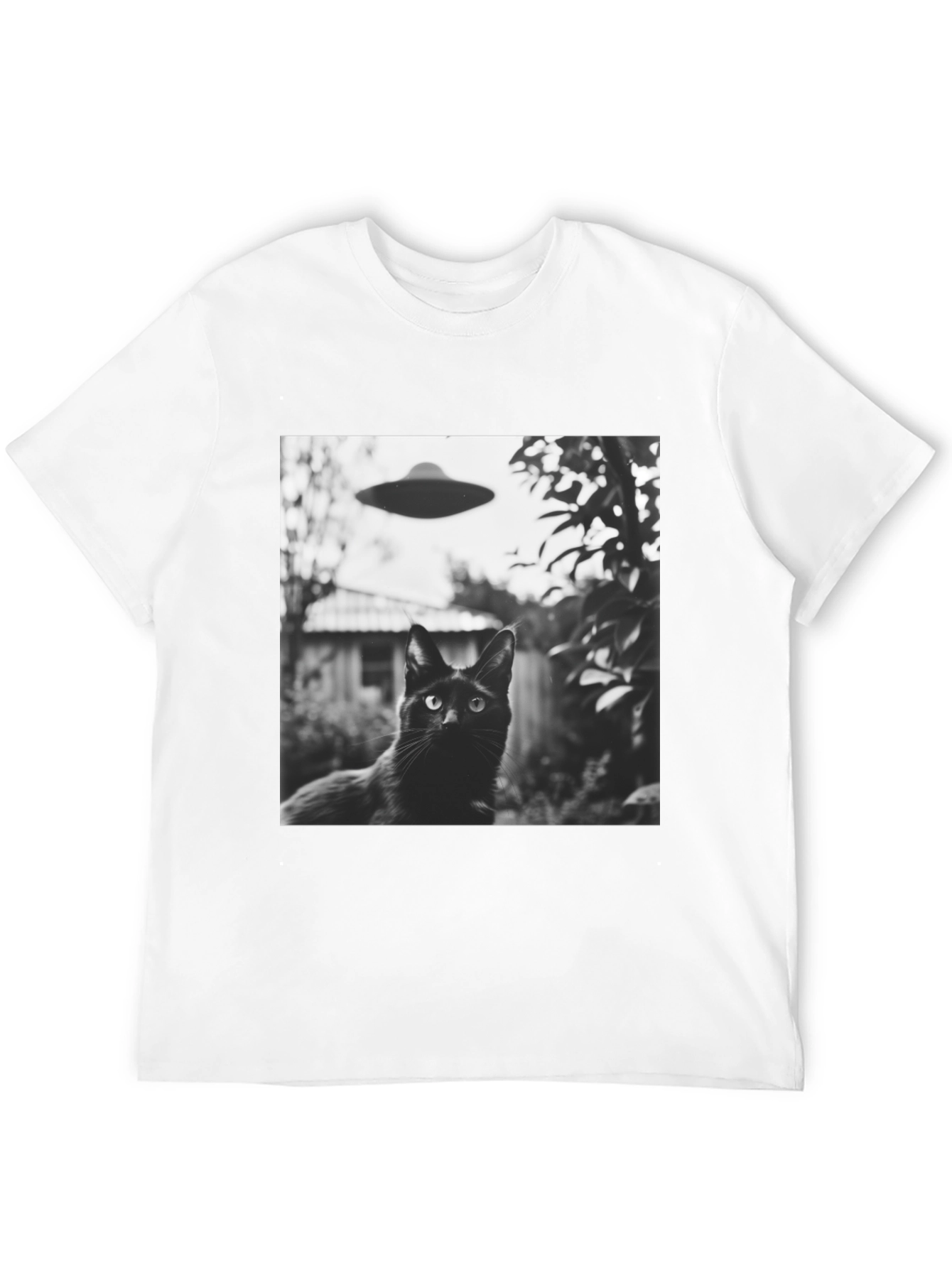 Black Cat UFO T-Shirt