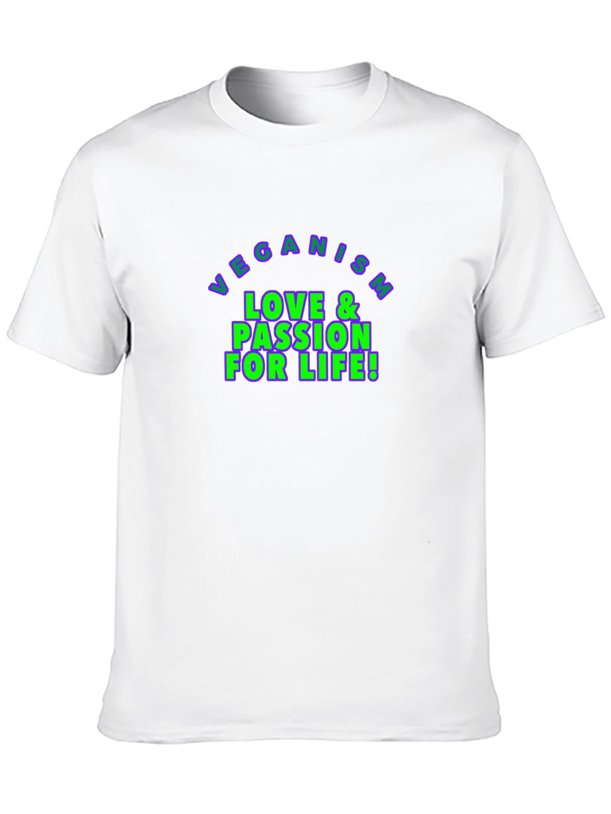 Veganism Love & Passion for Life Black T-Shirt