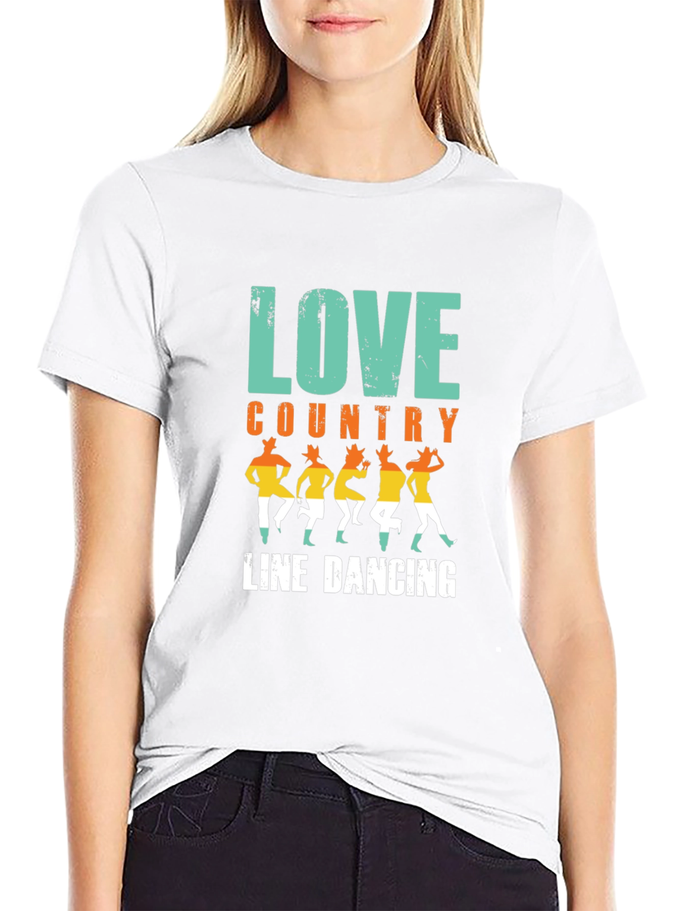 Love Country Line Dancing Graphic T-Shirt