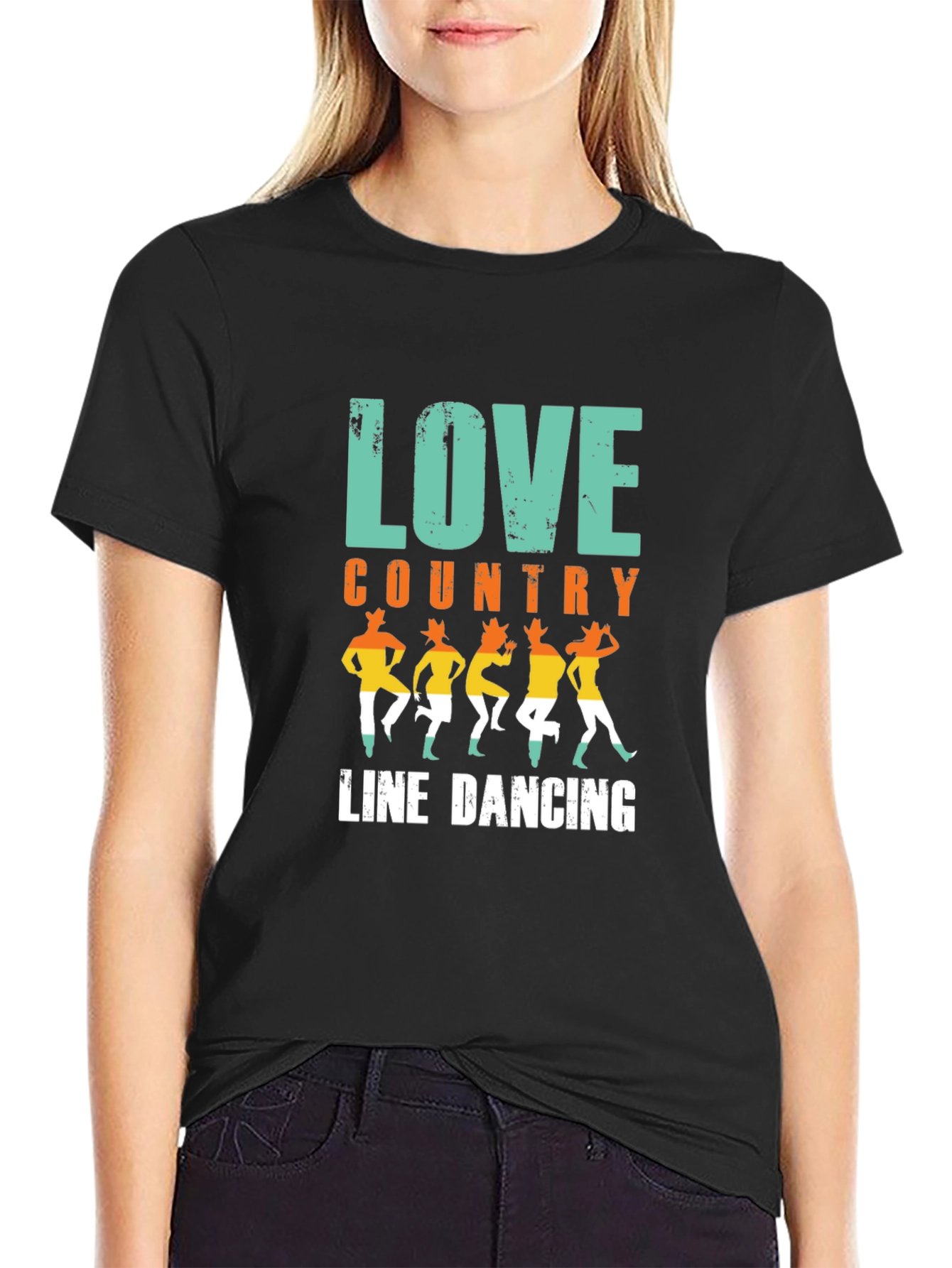 Love Country Line Dancing Graphic T-Shirt