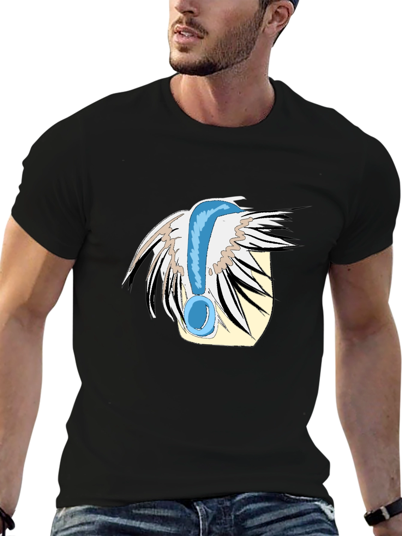 Statement T-Shirt - Blue Exclamation Point Design