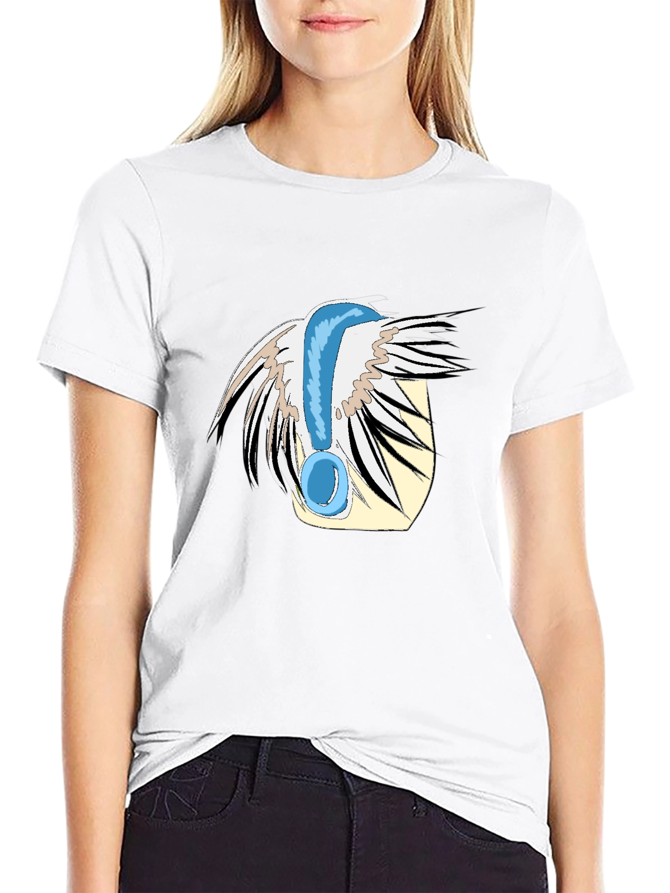 Statement T-Shirt - Blue Exclamation Point Design