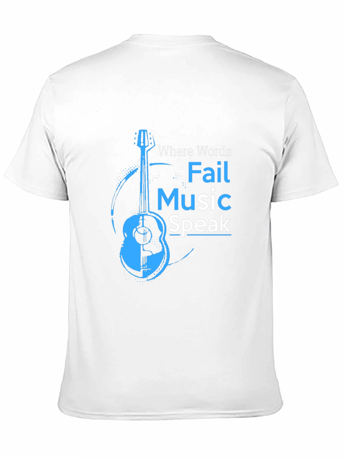 Music Speaks T-Shirt - Acoustic Guitar Design