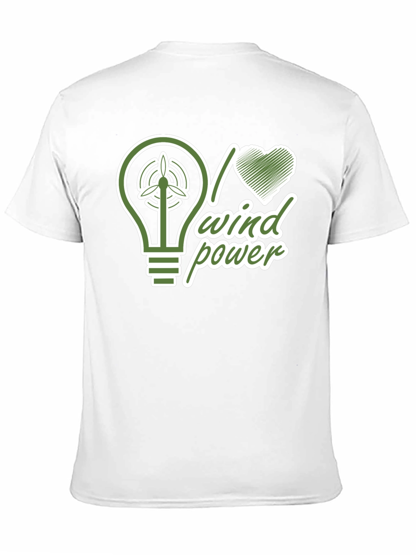 I Love Wind Power Black T-Shirt