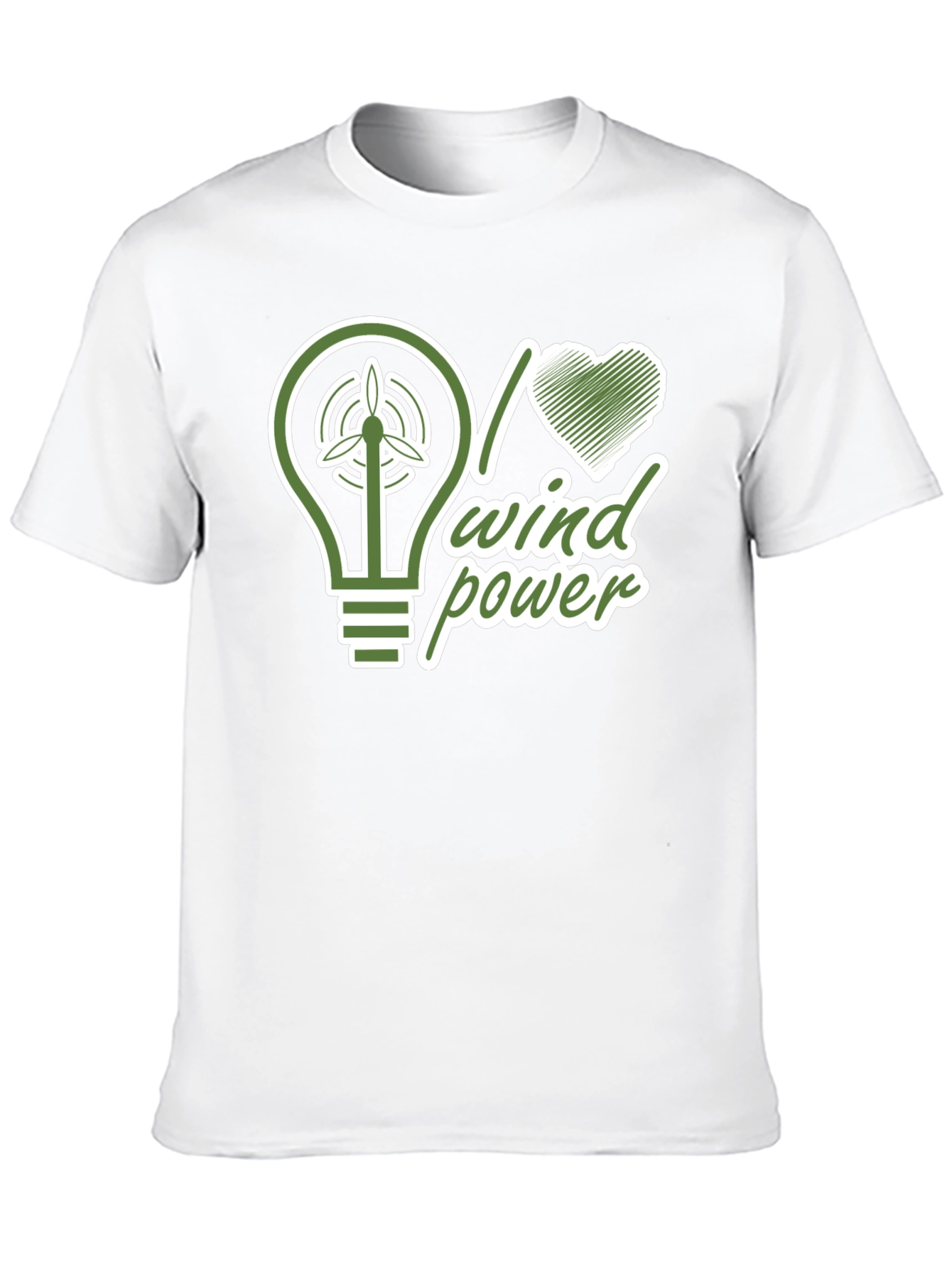 I Love Wind Power Black T-Shirt