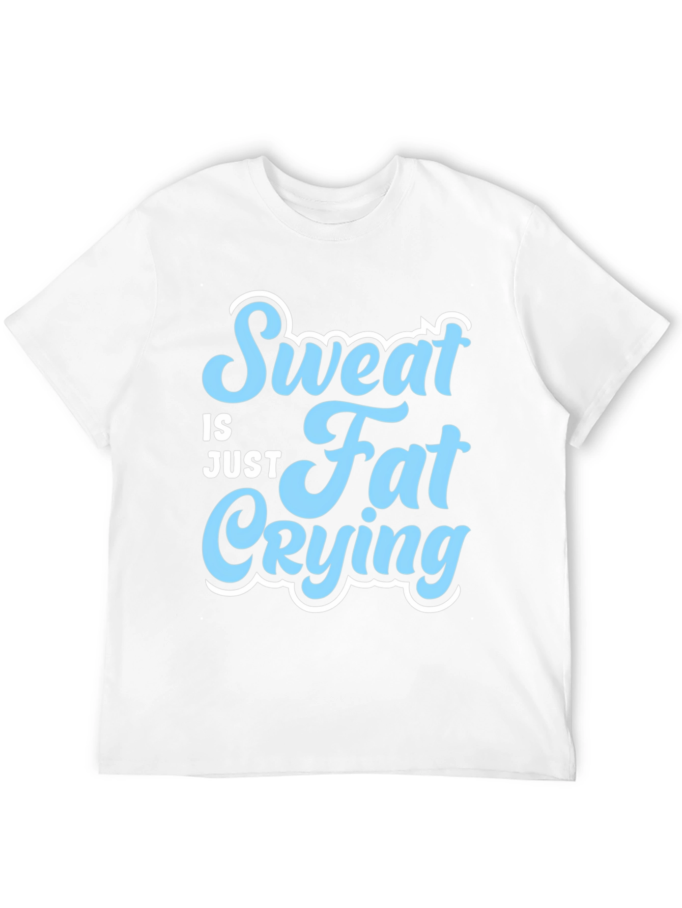 Sweat is Just Fat Crying Mens Black T-Shirt