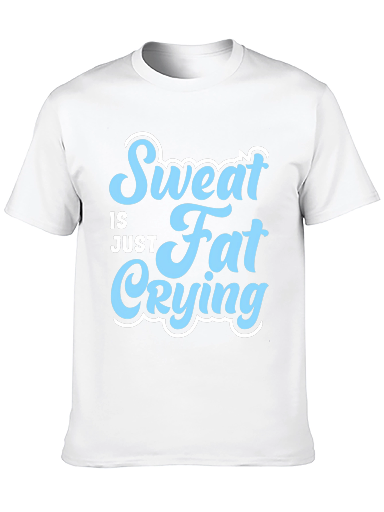 Sweat is Just Fat Crying Mens Black T-Shirt