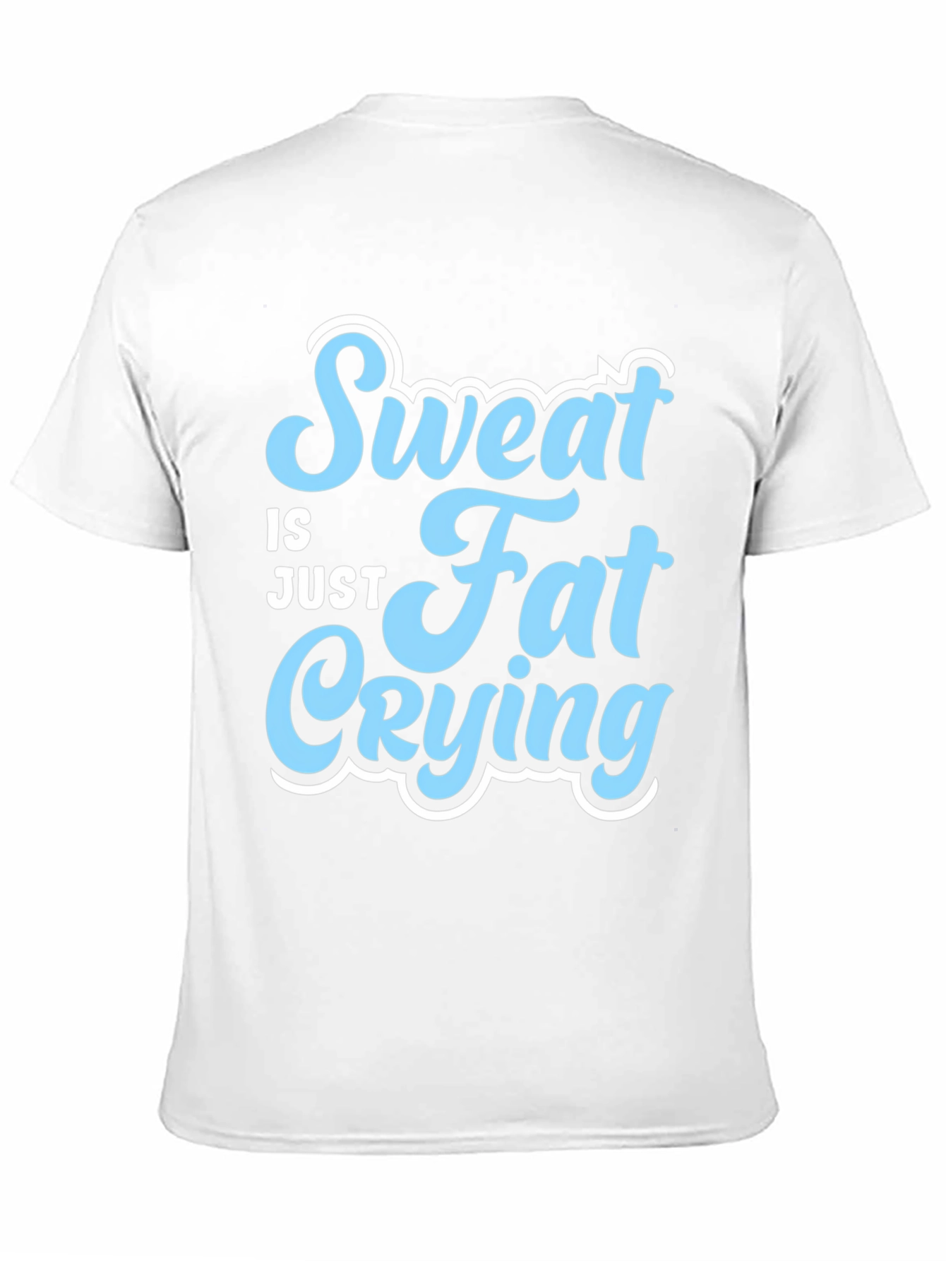 Sweat is Just Fat Crying Mens Black T-Shirt