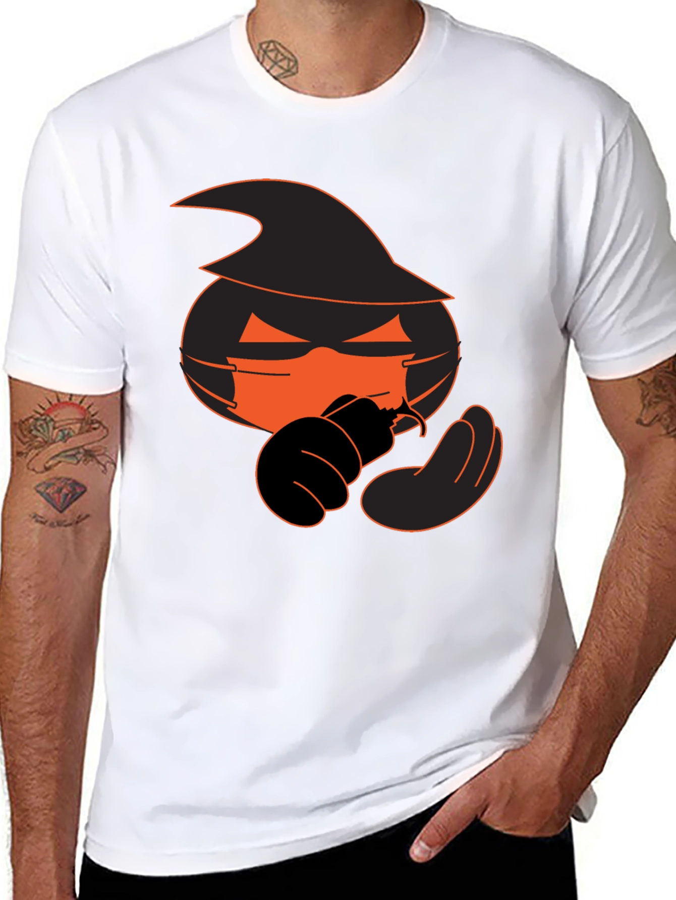 Halloween Pumpkin Witch Graphic Tee