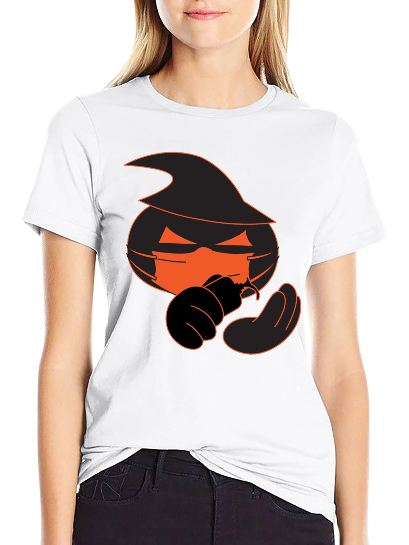 Halloween Pumpkin Witch Graphic Tee