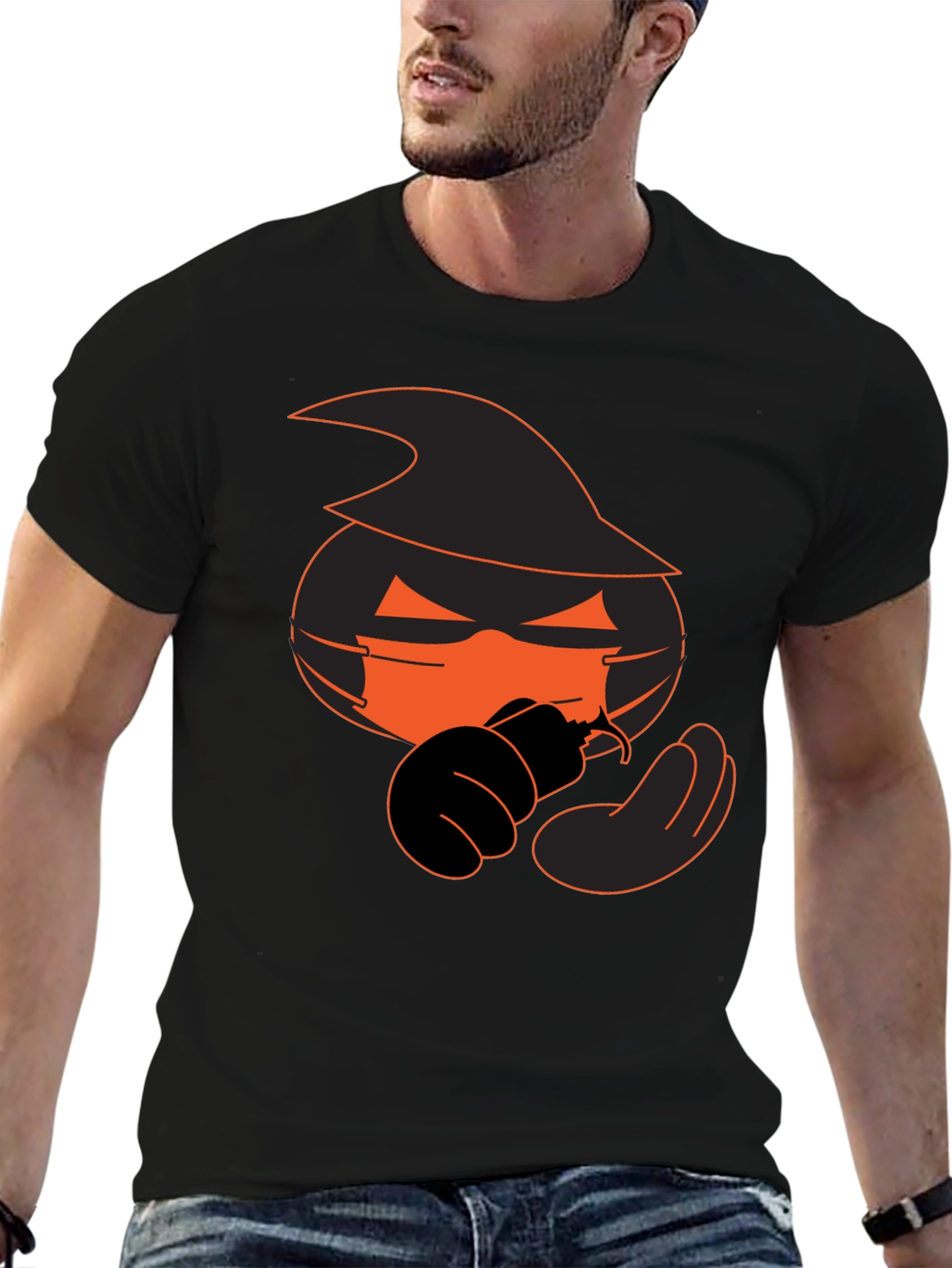 Halloween Pumpkin Witch Graphic Tee