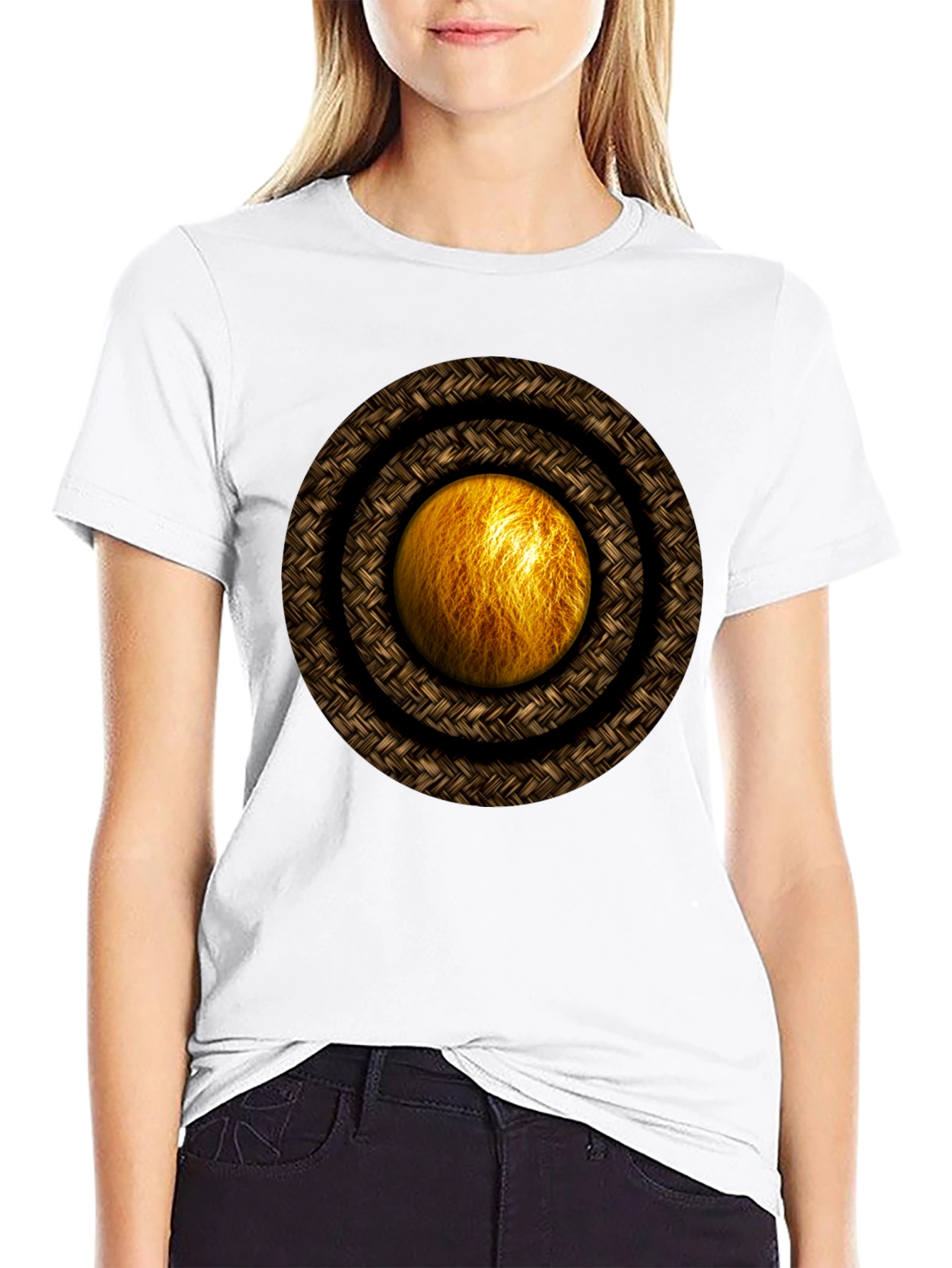 Geometric Orb Graphic Tee - Unique Design