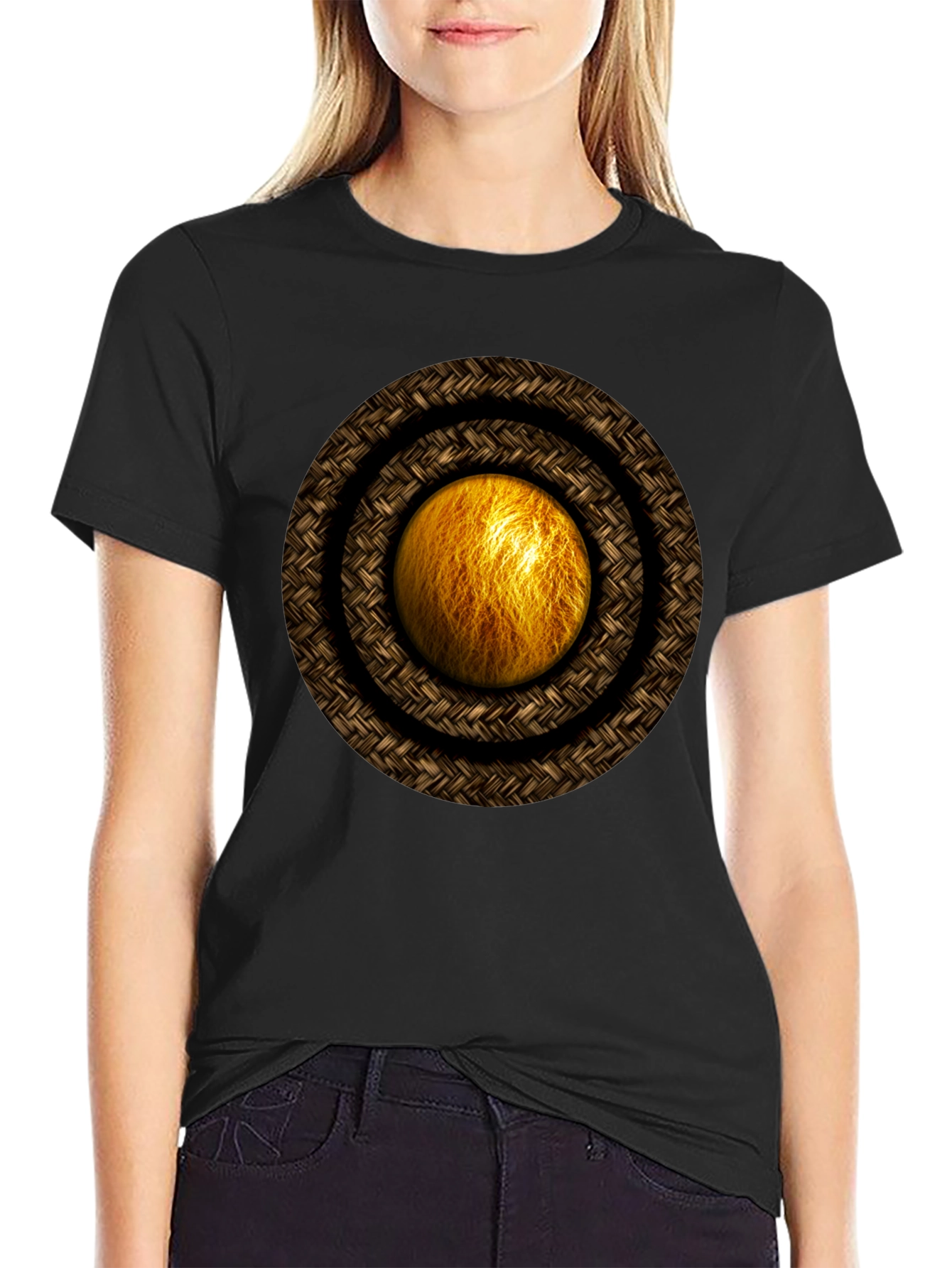 Geometric Orb Graphic Tee - Unique Design