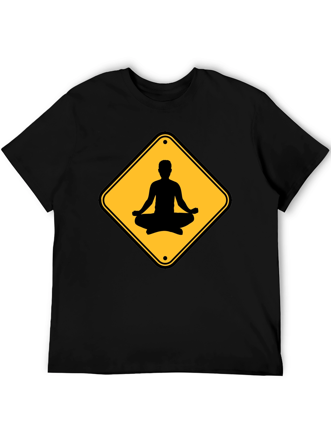 Yoga Sign Black T-Shirt - Relax & Meditate