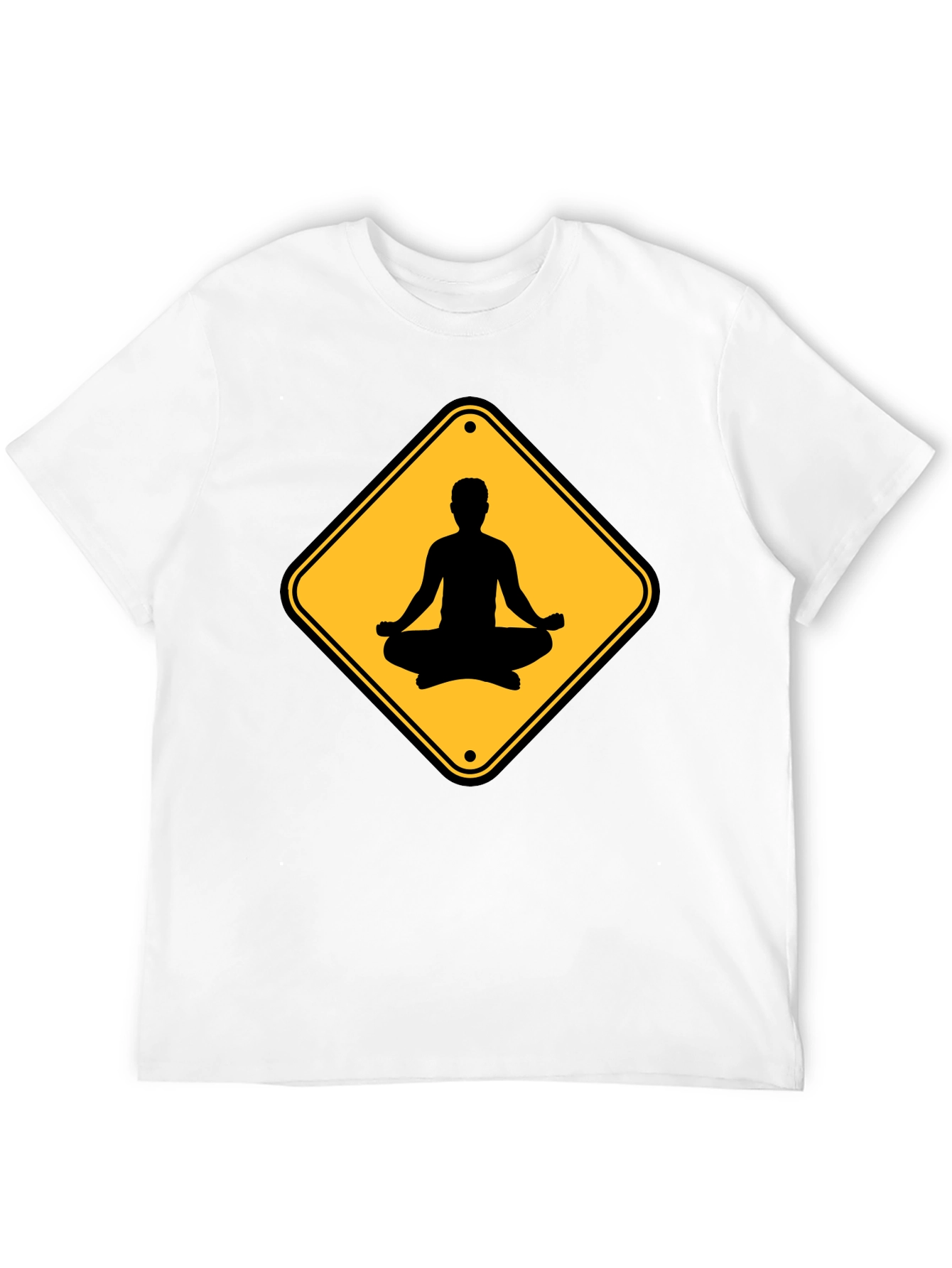 Yoga Sign Black T-Shirt - Relax & Meditate
