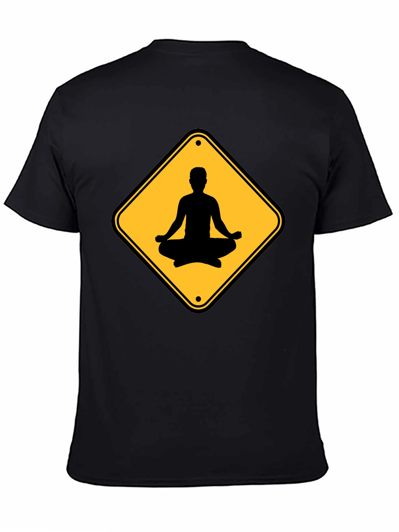 Yoga Sign Black T-Shirt - Relax & Meditate