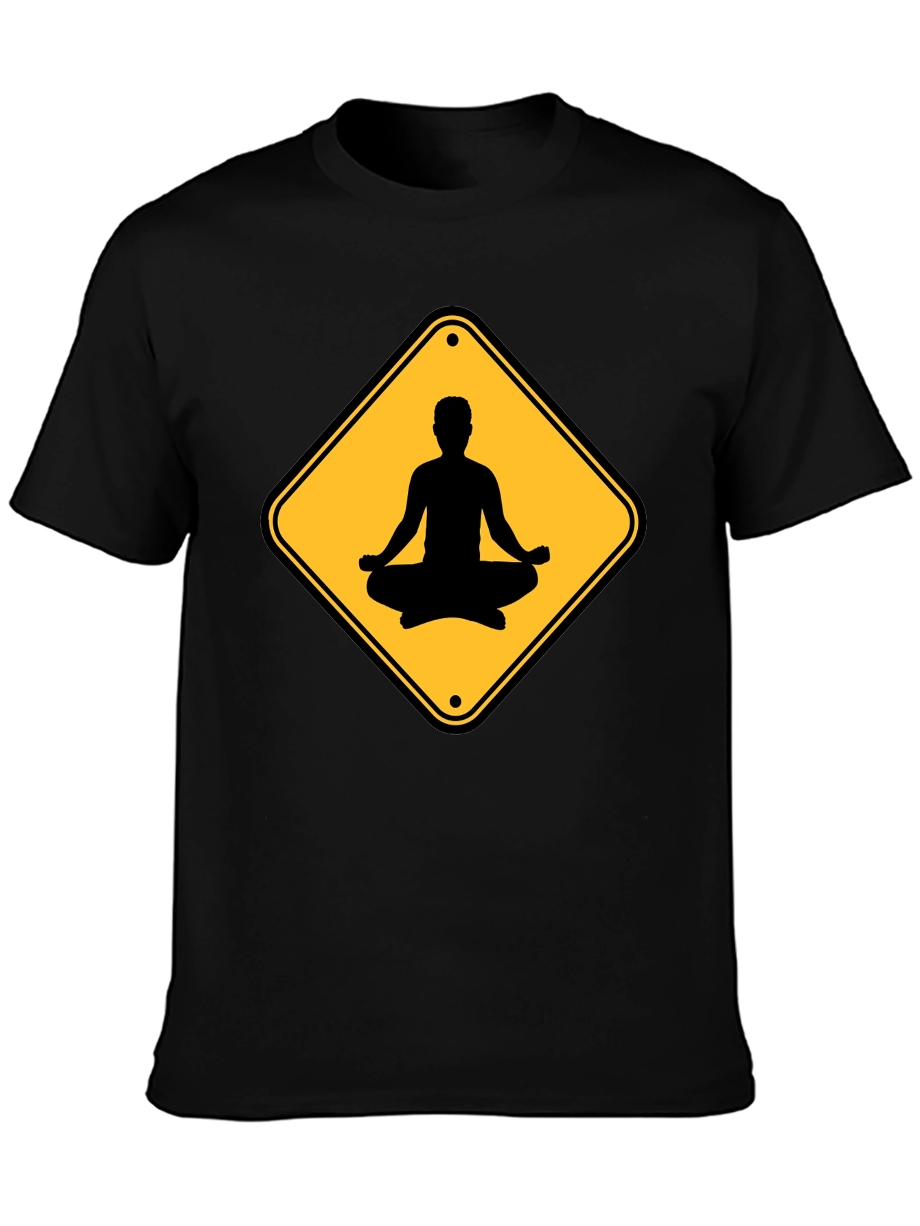Yoga Sign Black T-Shirt - Relax & Meditate