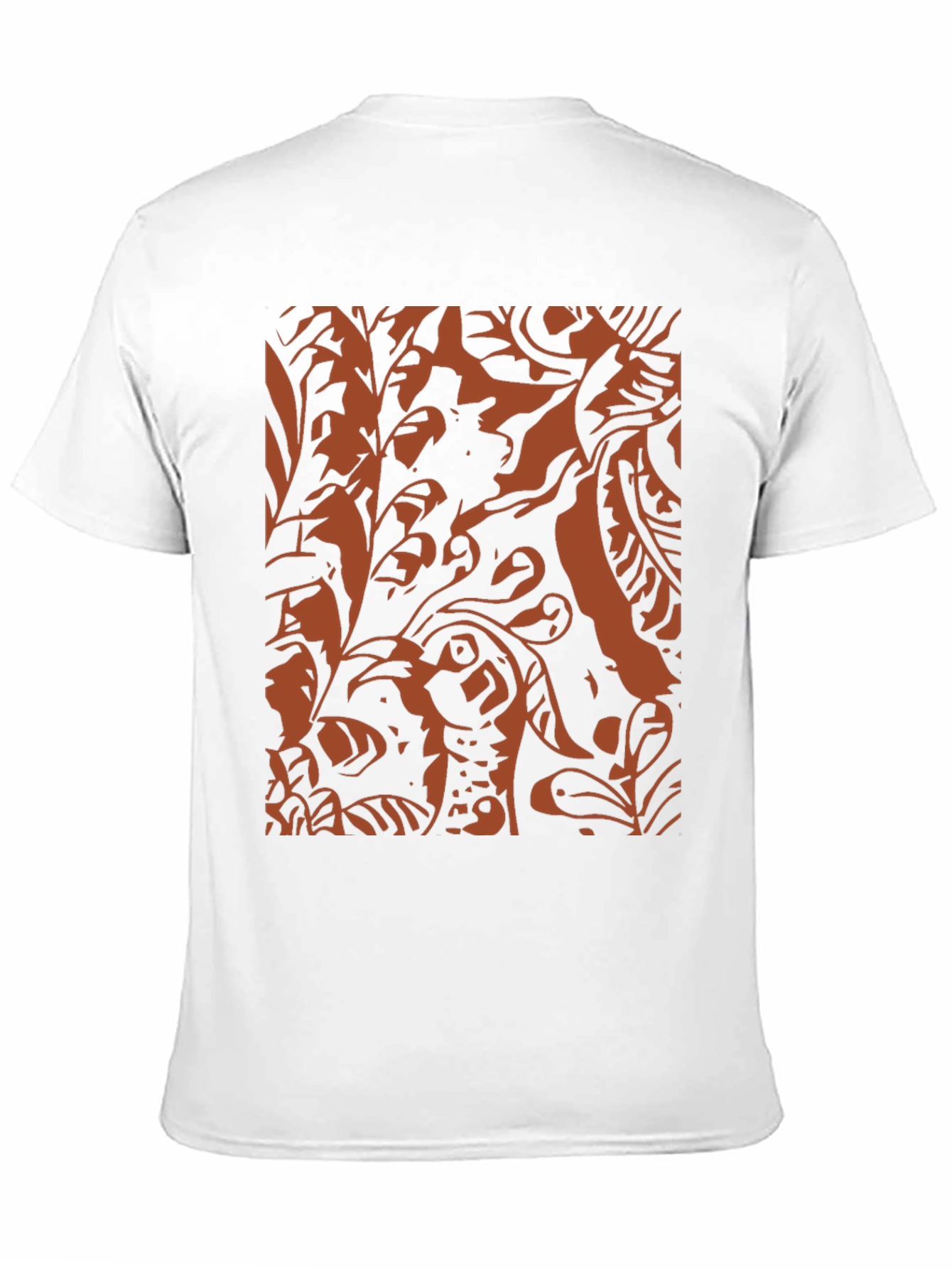 Abstract Print Black Crewneck T-Shirt