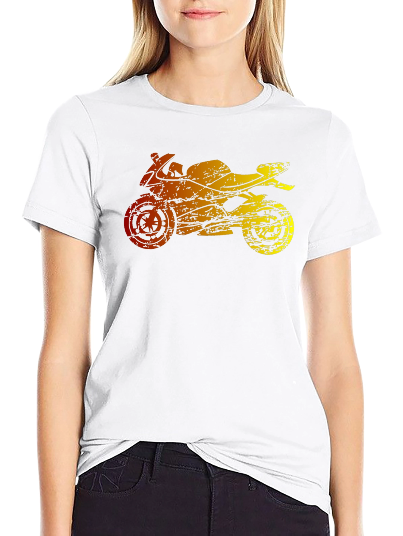 Motorcycle Graphic T-Shirt - Black