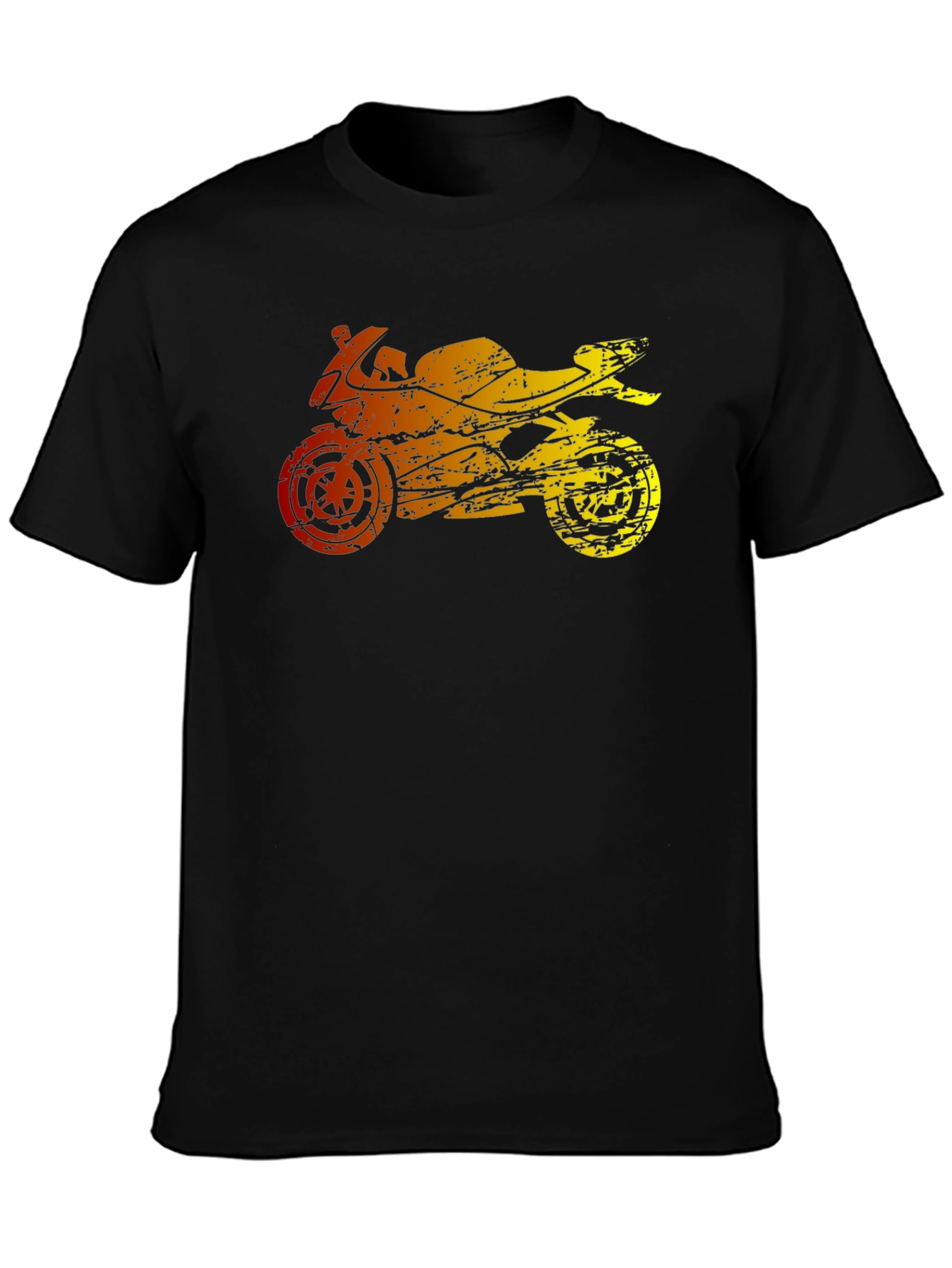Motorcycle Graphic T-Shirt - Black