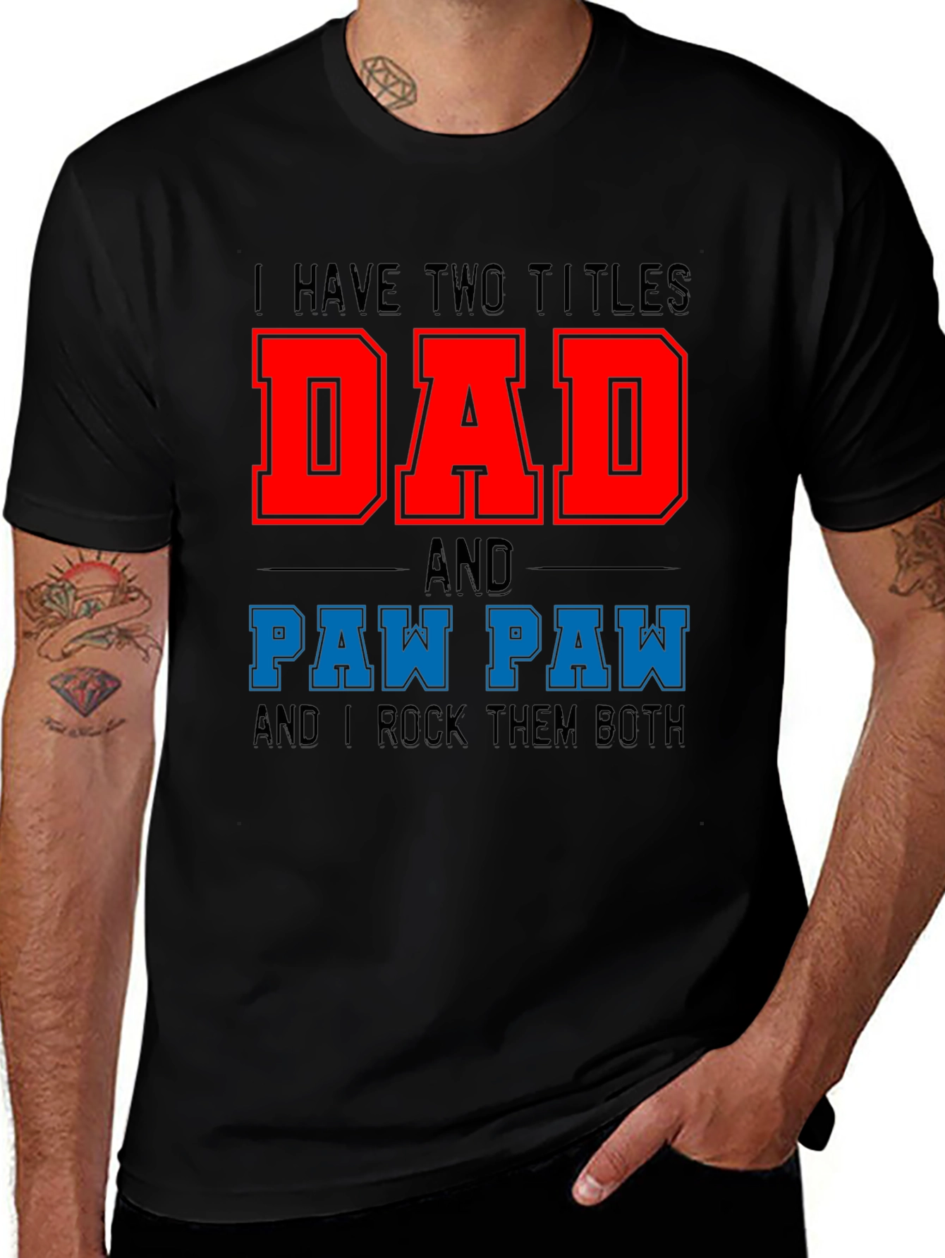Dad and Paw Paw T-Shirt - Fathers Day Gift
