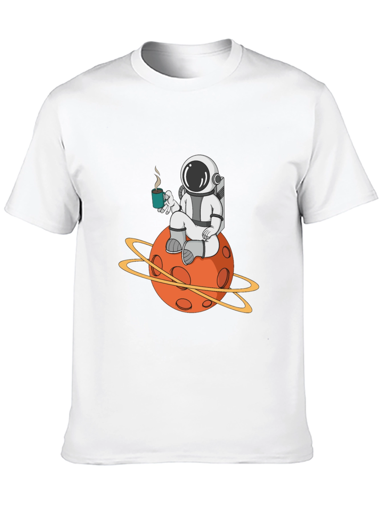 Astronaut Planet Graphic Tee - Cool Space Design
