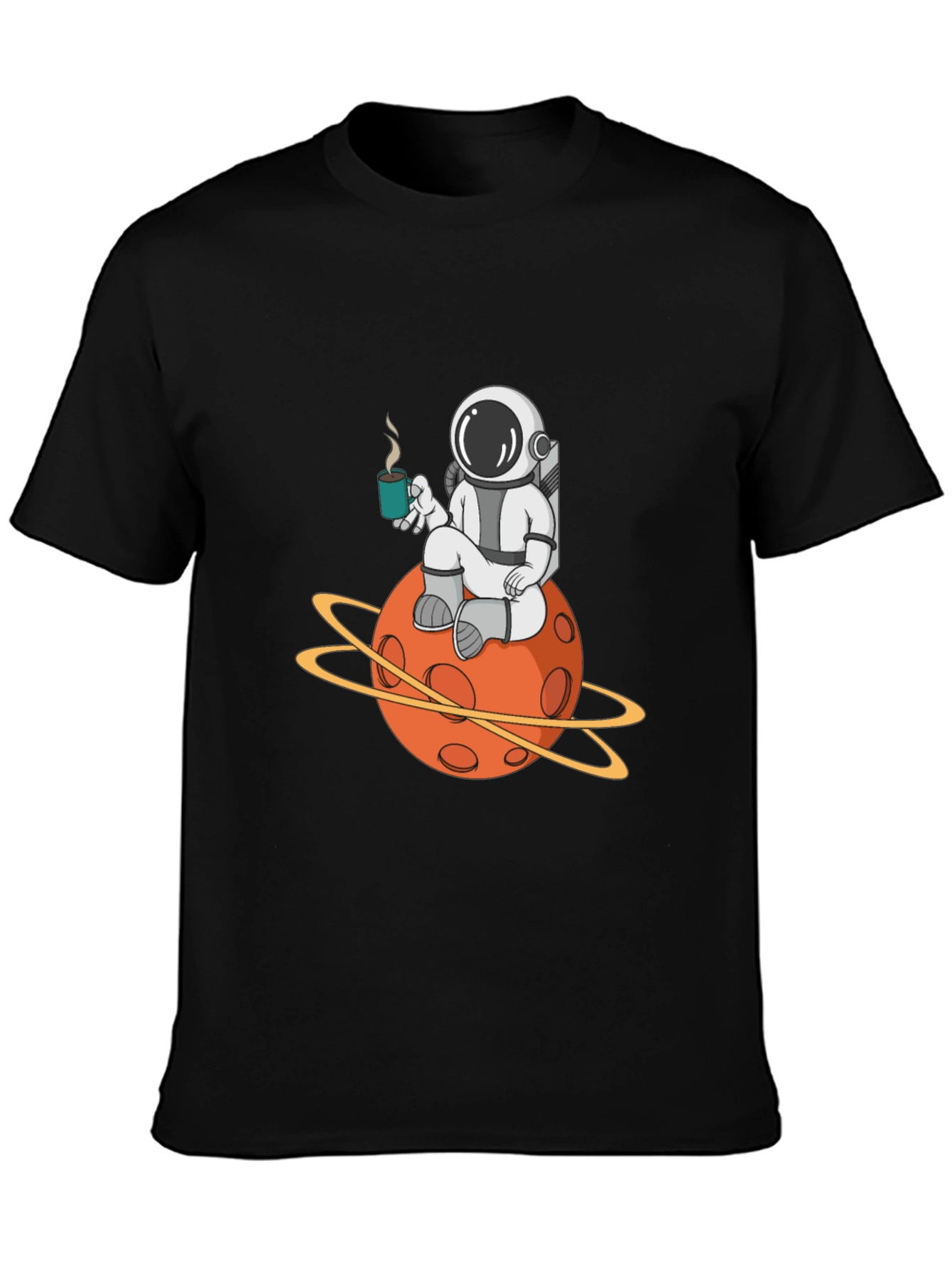 Astronaut Planet Graphic Tee - Cool Space Design