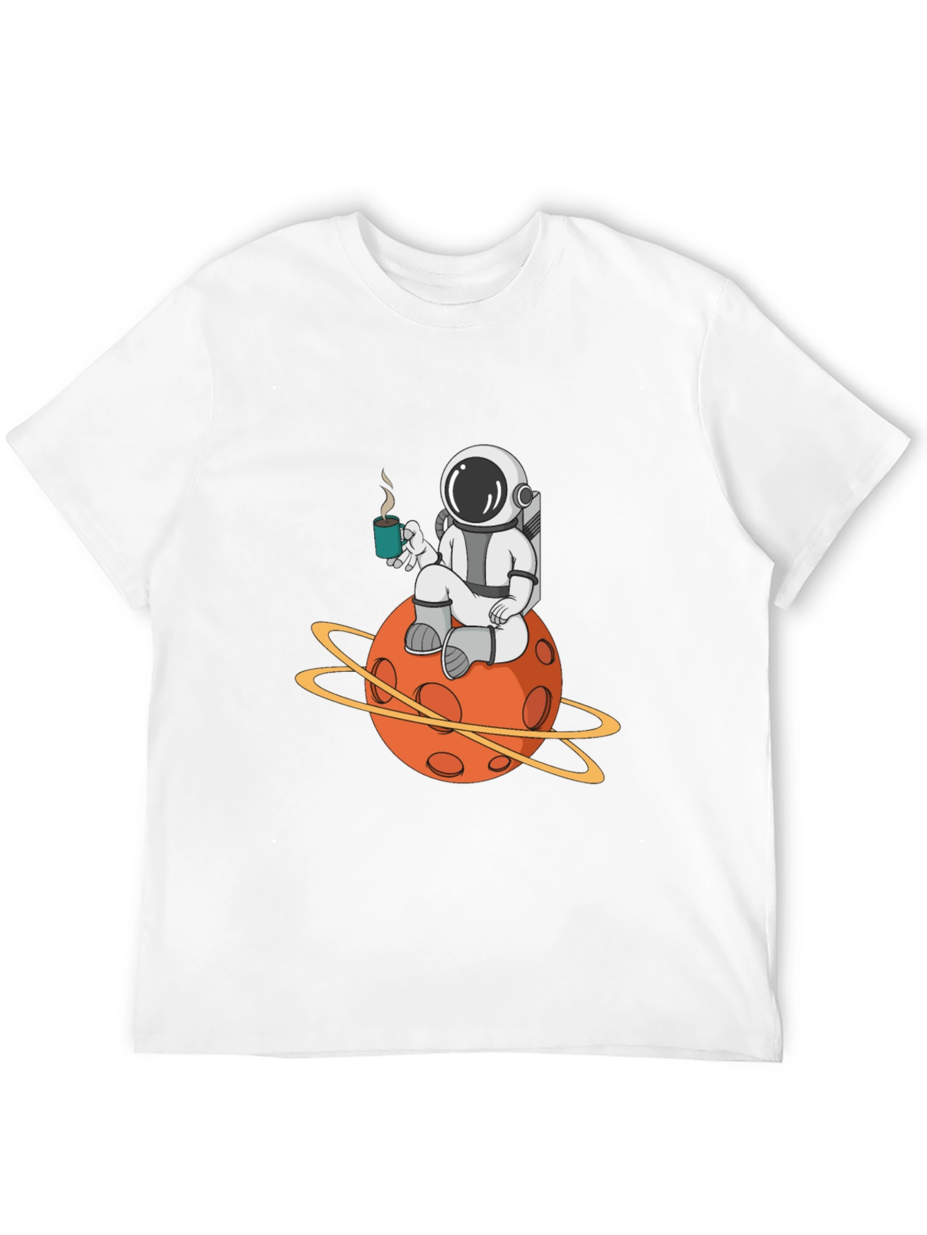 Astronaut Planet Graphic Tee - Cool Space Design
