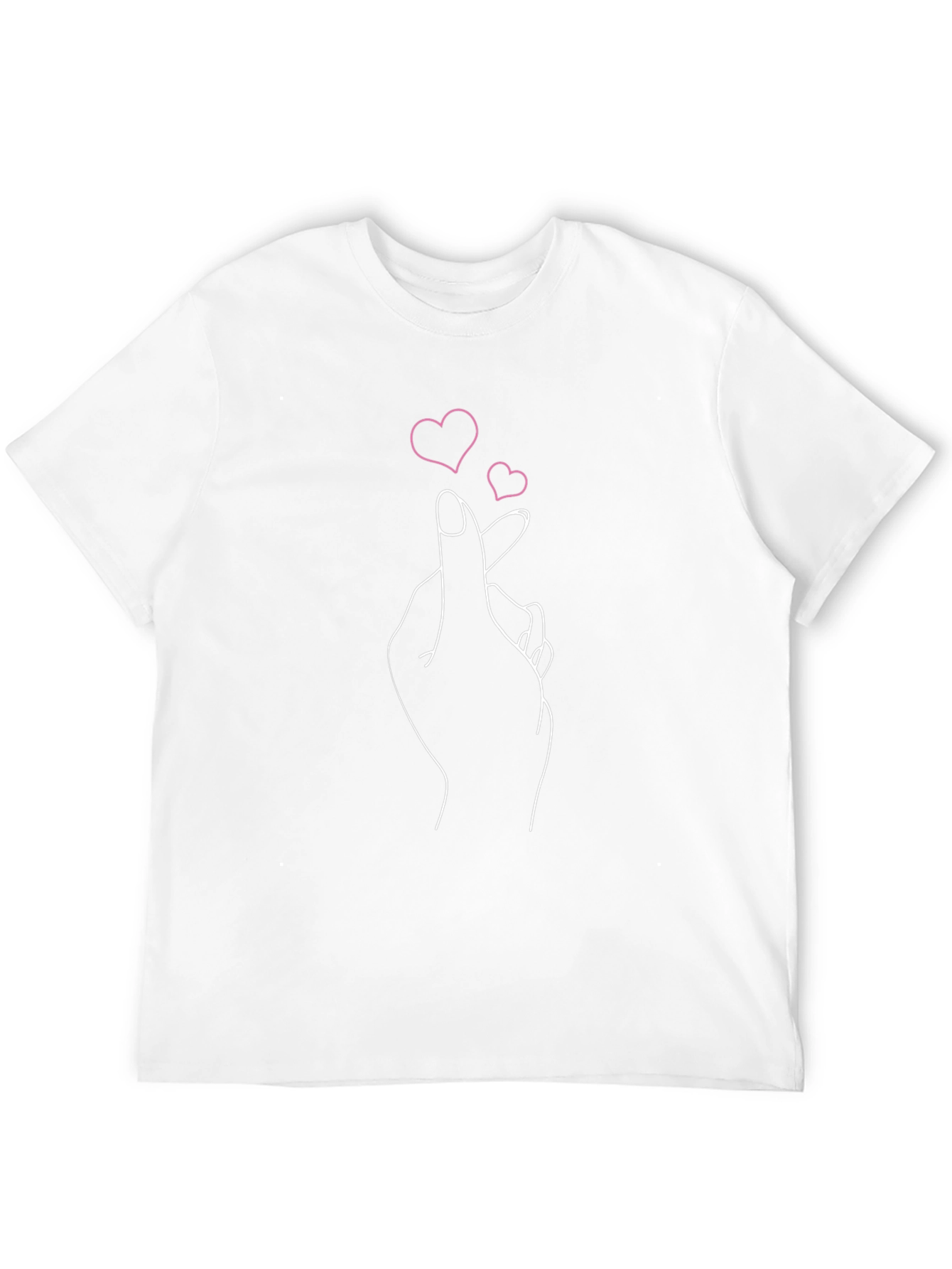 Finger Heart Graphic Tee - Stylish Casual Top