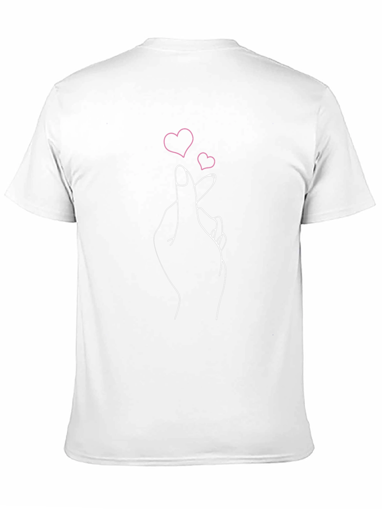 Finger Heart Graphic Tee - Stylish Casual Top
