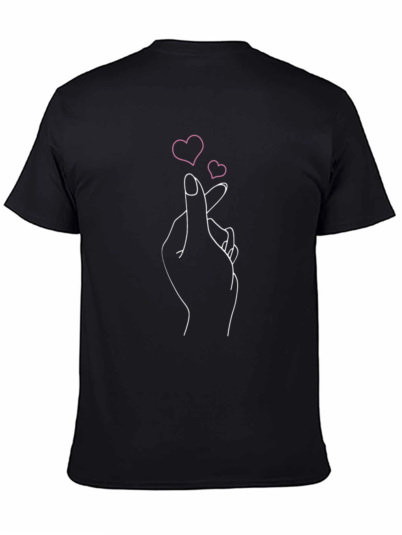 Finger Heart Graphic Tee - Stylish Casual Top