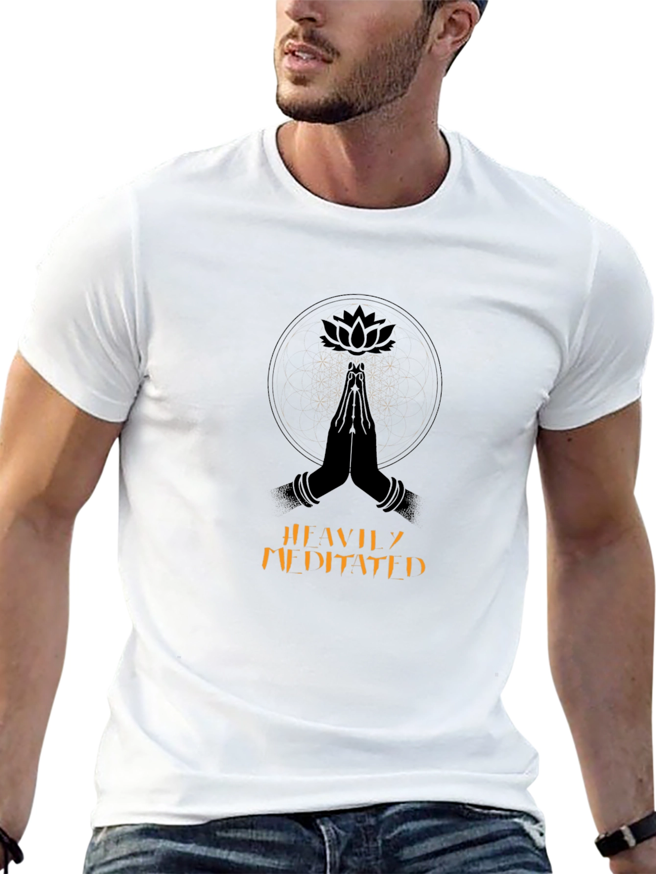 Meditated Graphic T-Shirt: Black