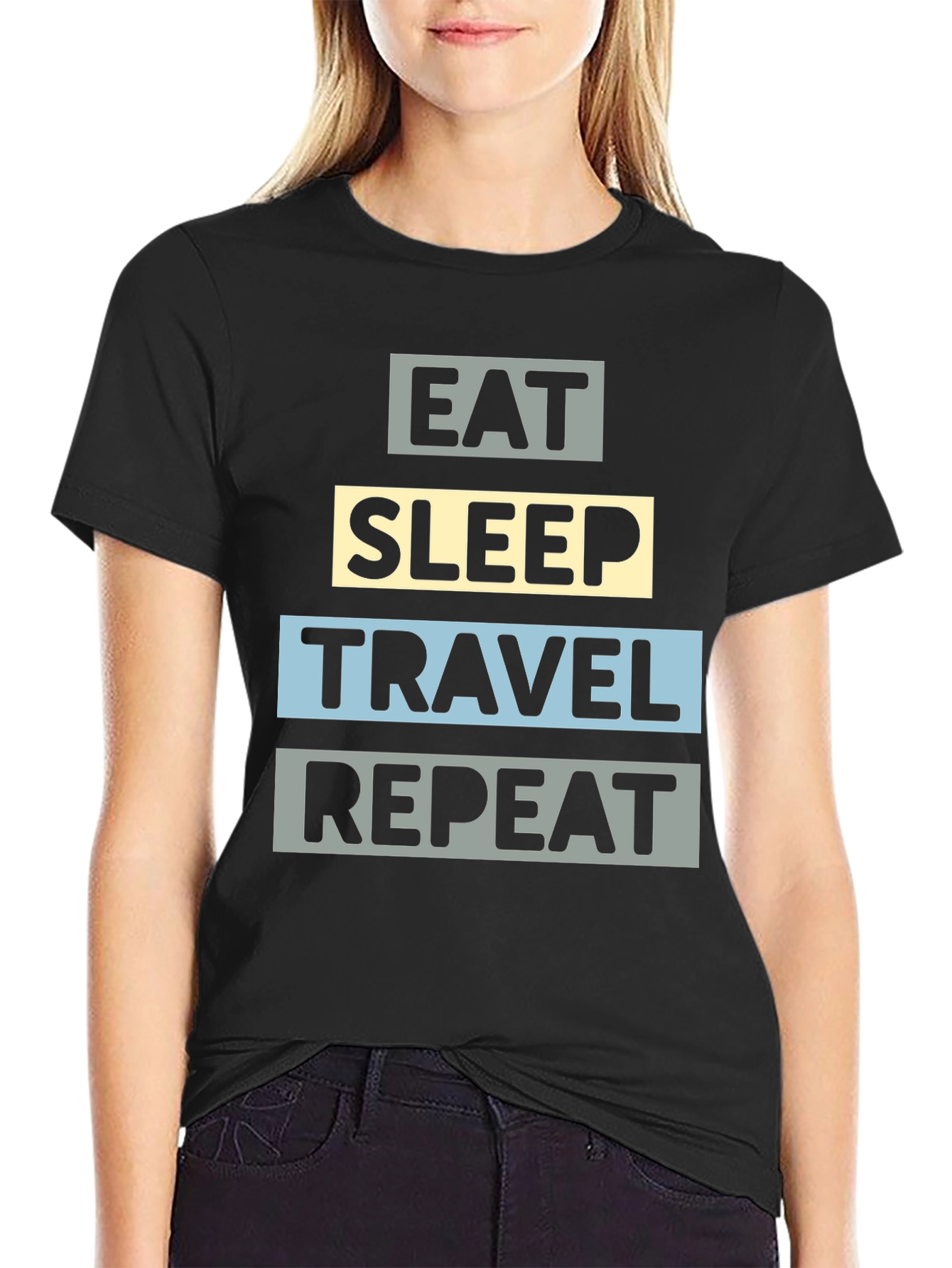 Eat Sleep Travel Repeat T-Shirt - Adventure Tee
