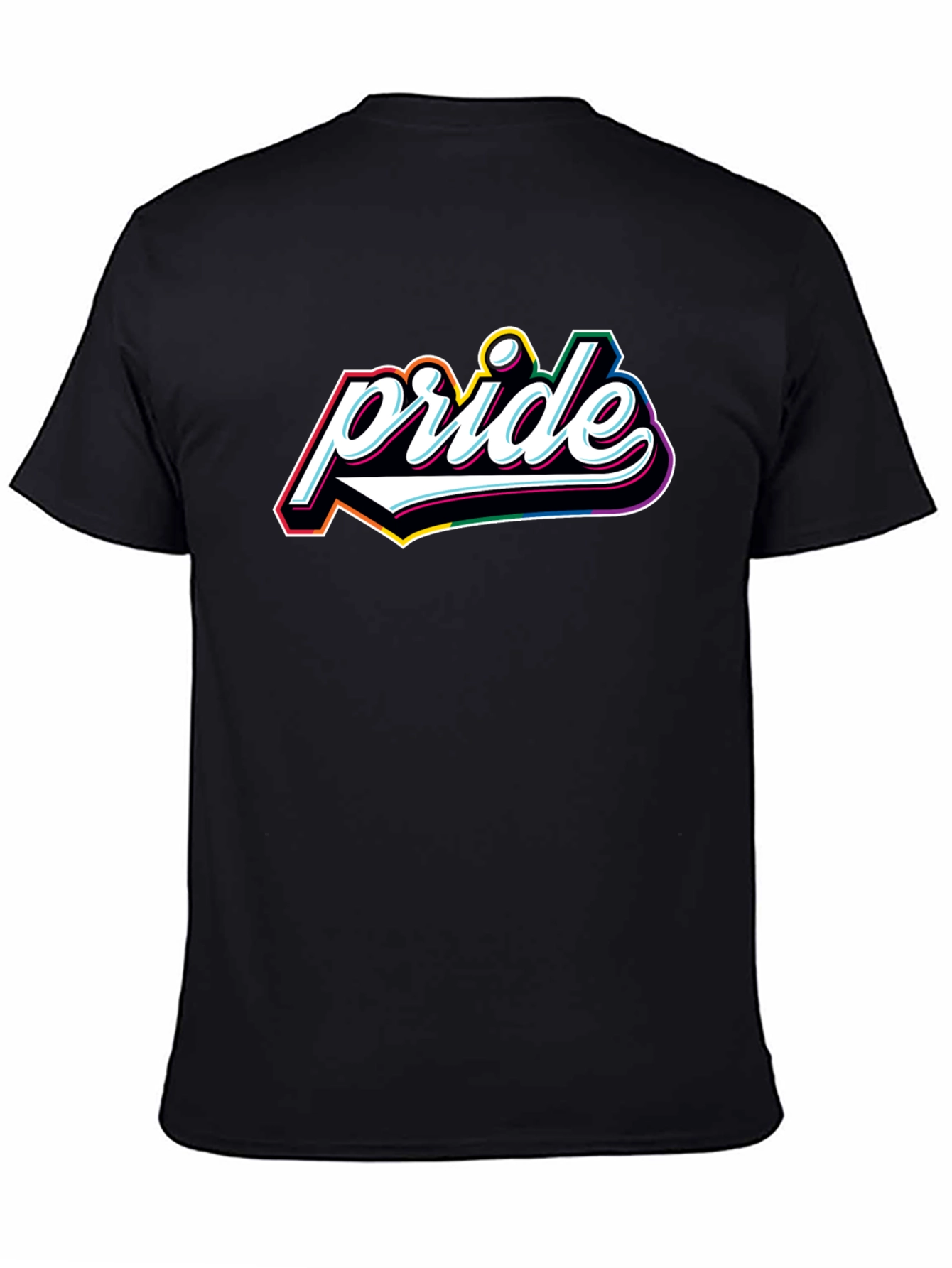 Pride Graphic Tee - Black Cotton T-Shirt