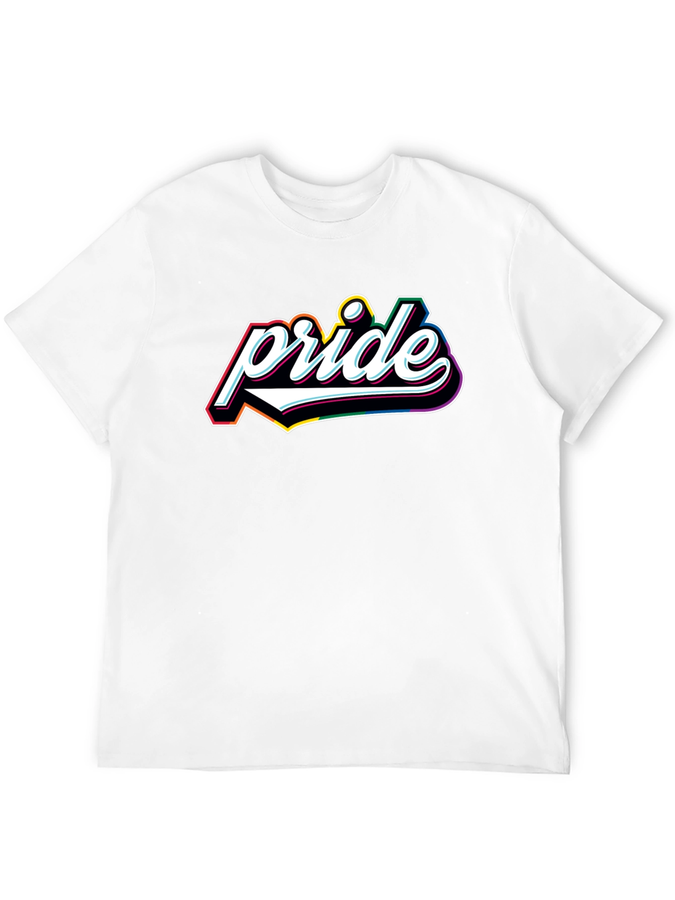 Pride Graphic Tee - Black Cotton T-Shirt