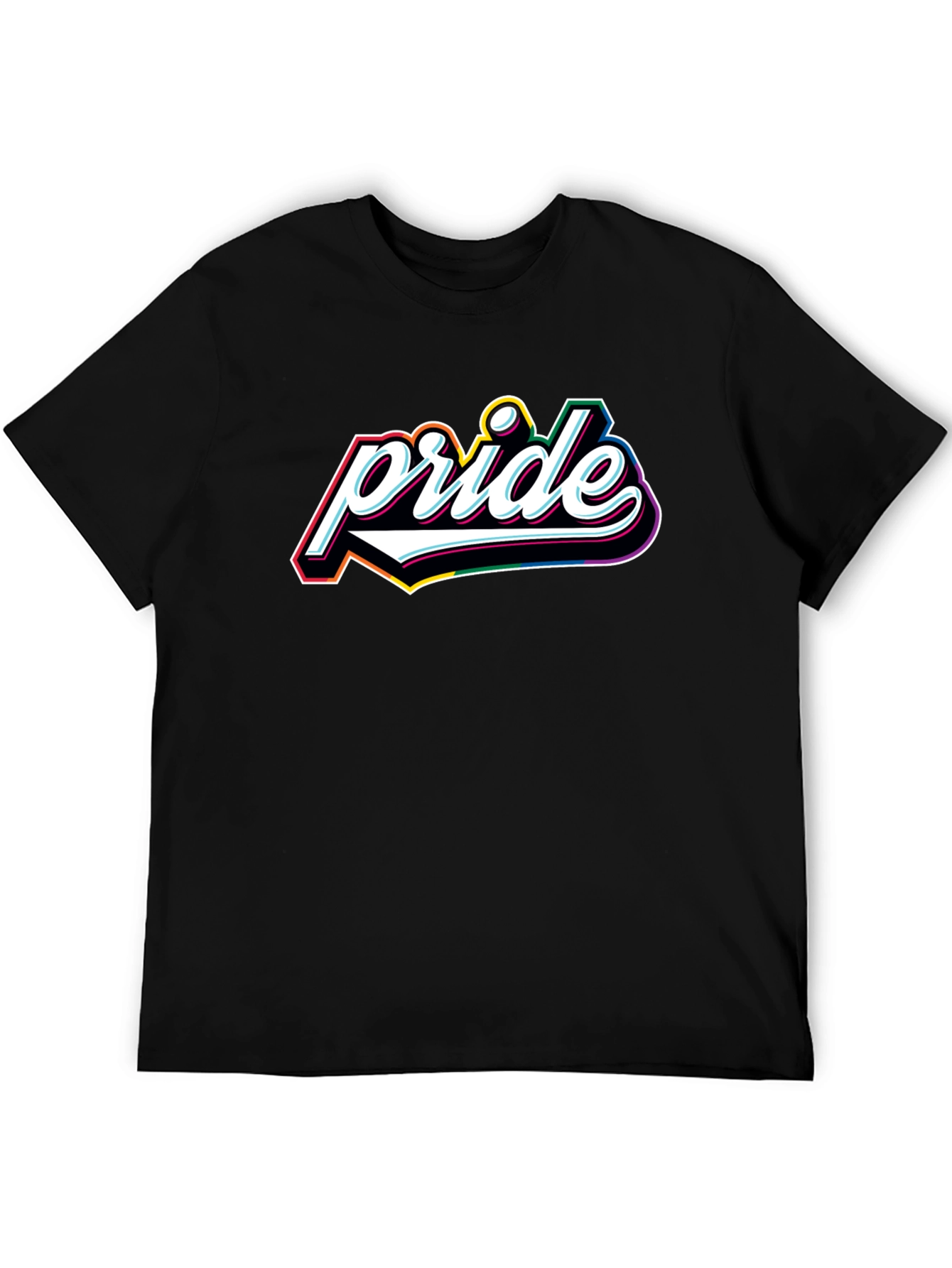 Pride Graphic Tee - Black Cotton T-Shirt