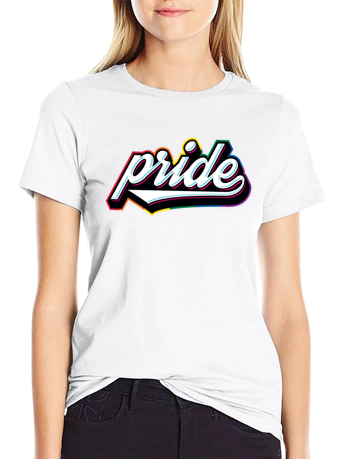 Pride Graphic Tee - Black Cotton T-Shirt