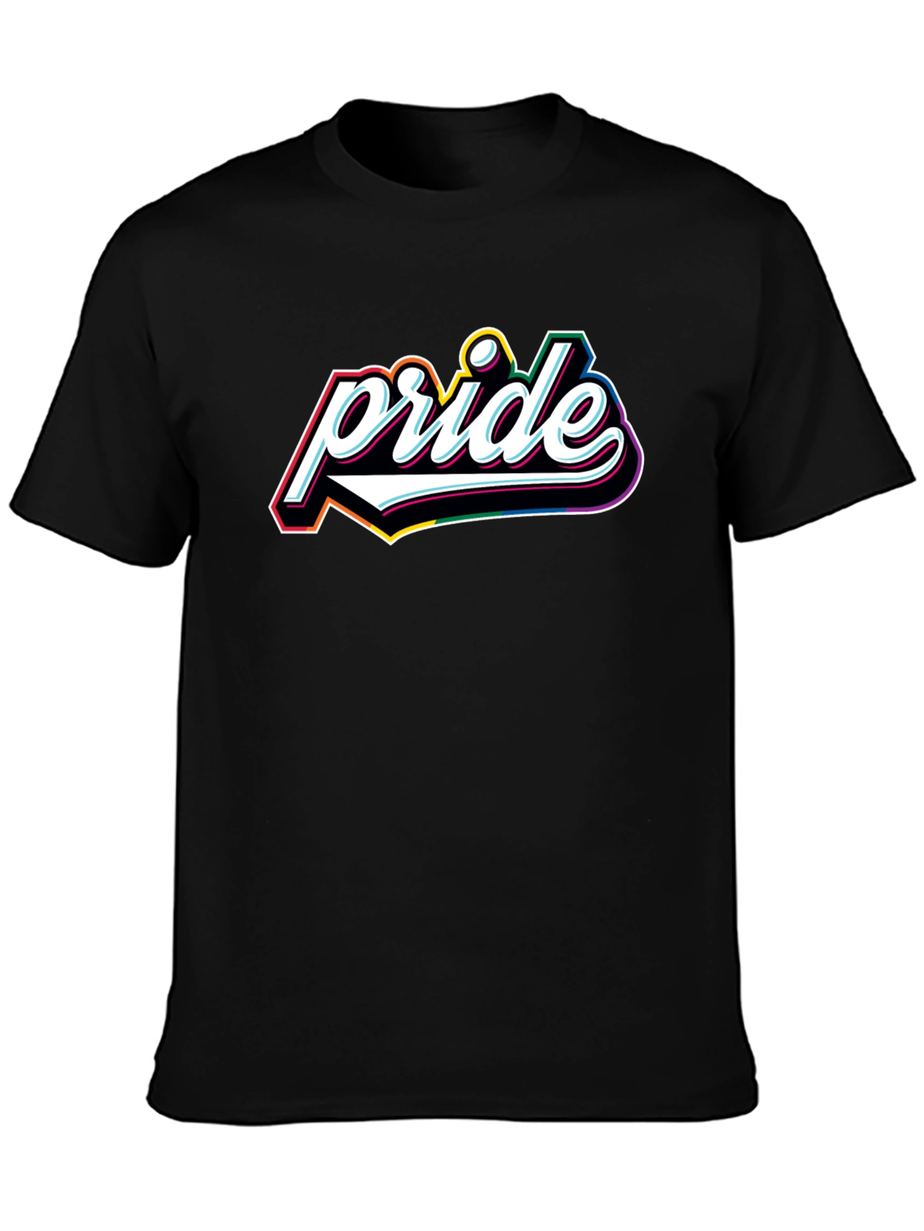 Pride Graphic Tee - Black Cotton T-Shirt