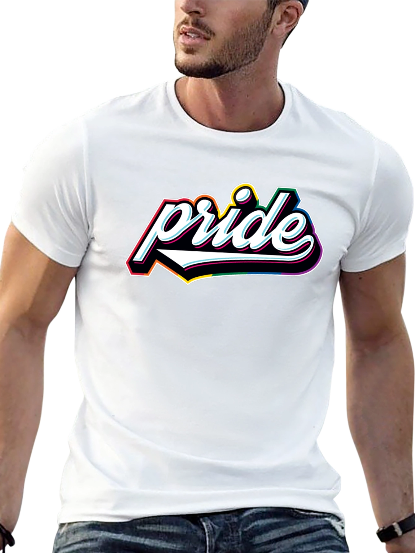 Pride Graphic Tee - Black Cotton T-Shirt