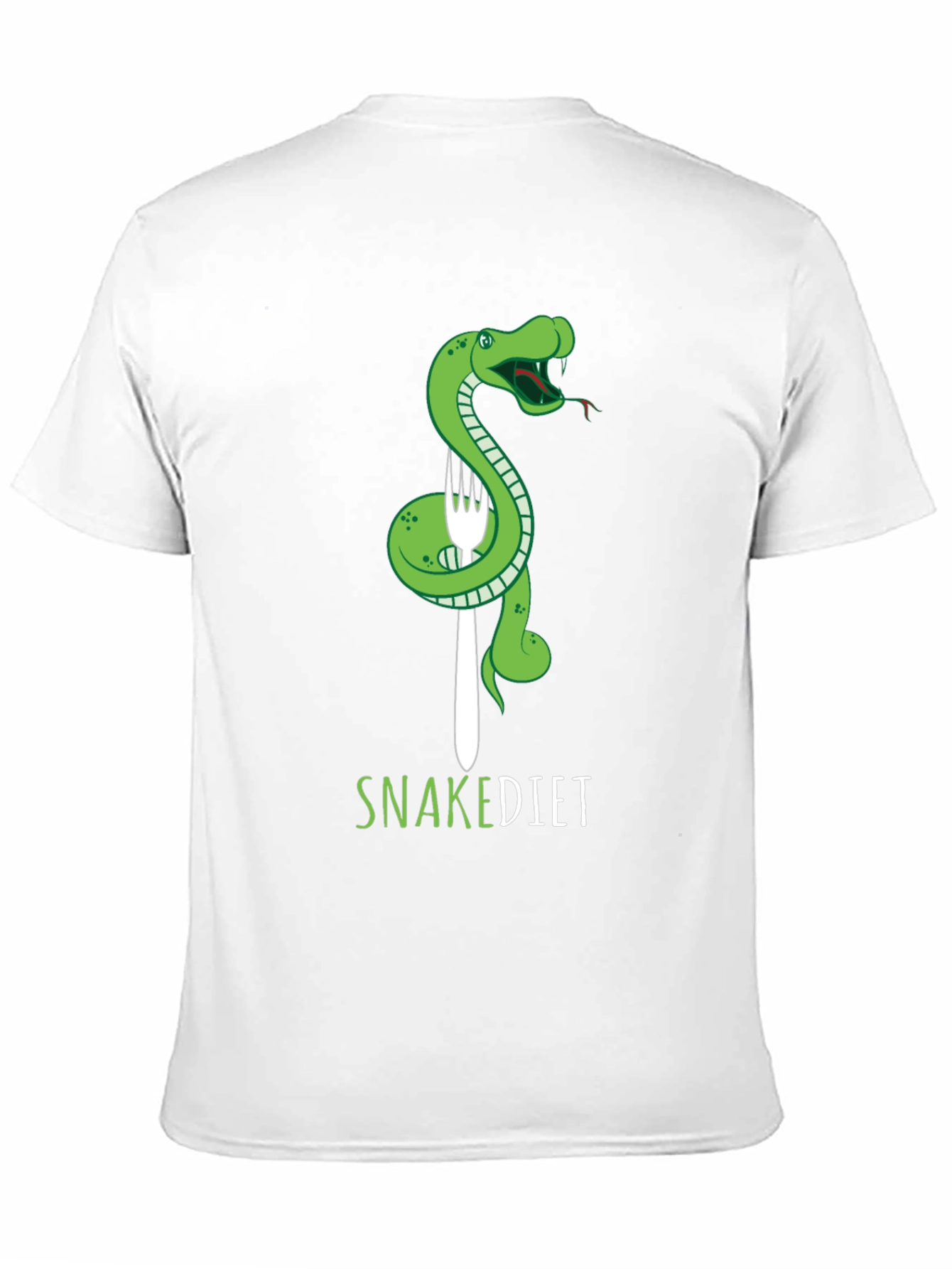 Snake Diet T-Shirt - Green Reptile Graphic Tee