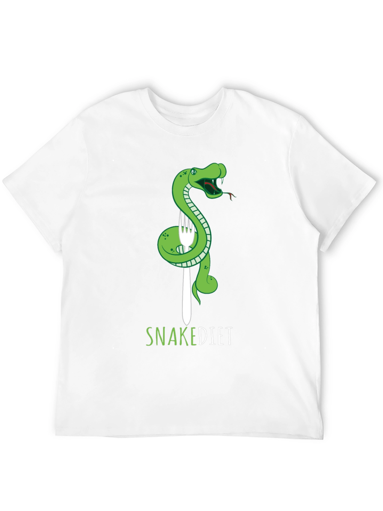 Snake Diet T-Shirt - Green Reptile Graphic Tee